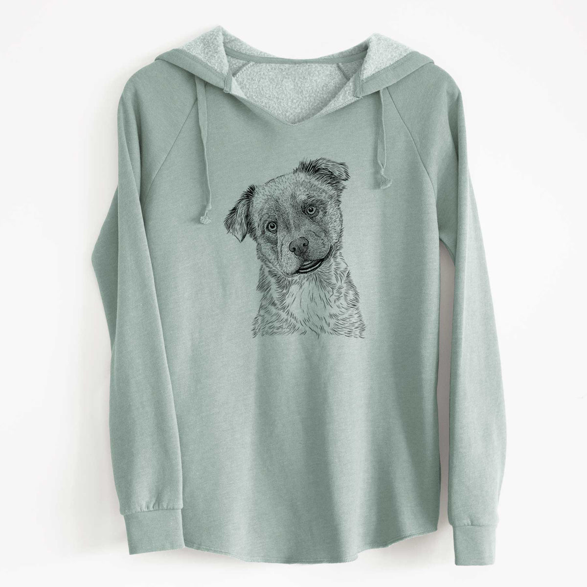 Bare Loki Bear the Australian Cattle Dog Mix - Cali Wave Hooded Sweatshirt