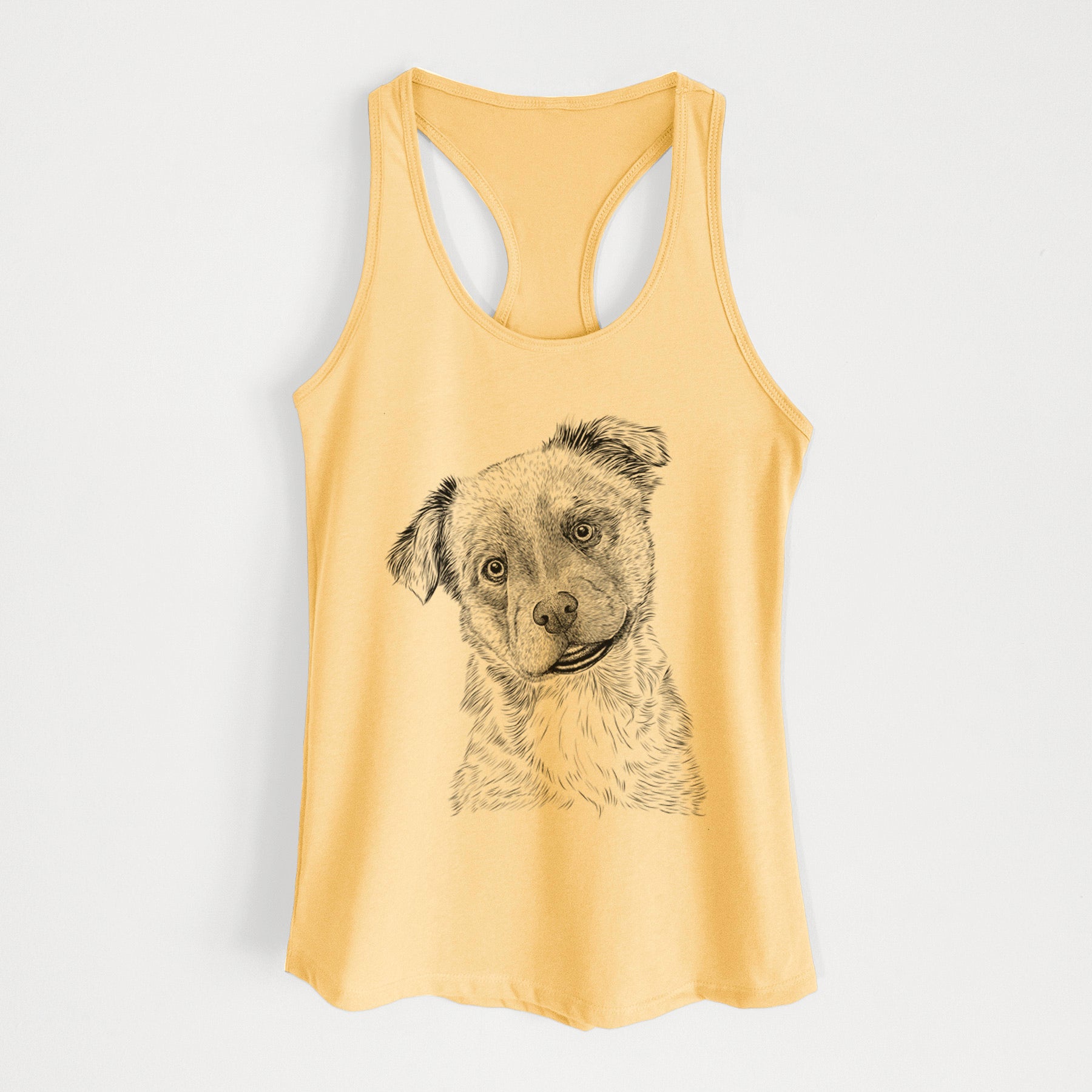 Loki Bear the Australian Cattle Dog Mix - Women's Racerback Tanktop