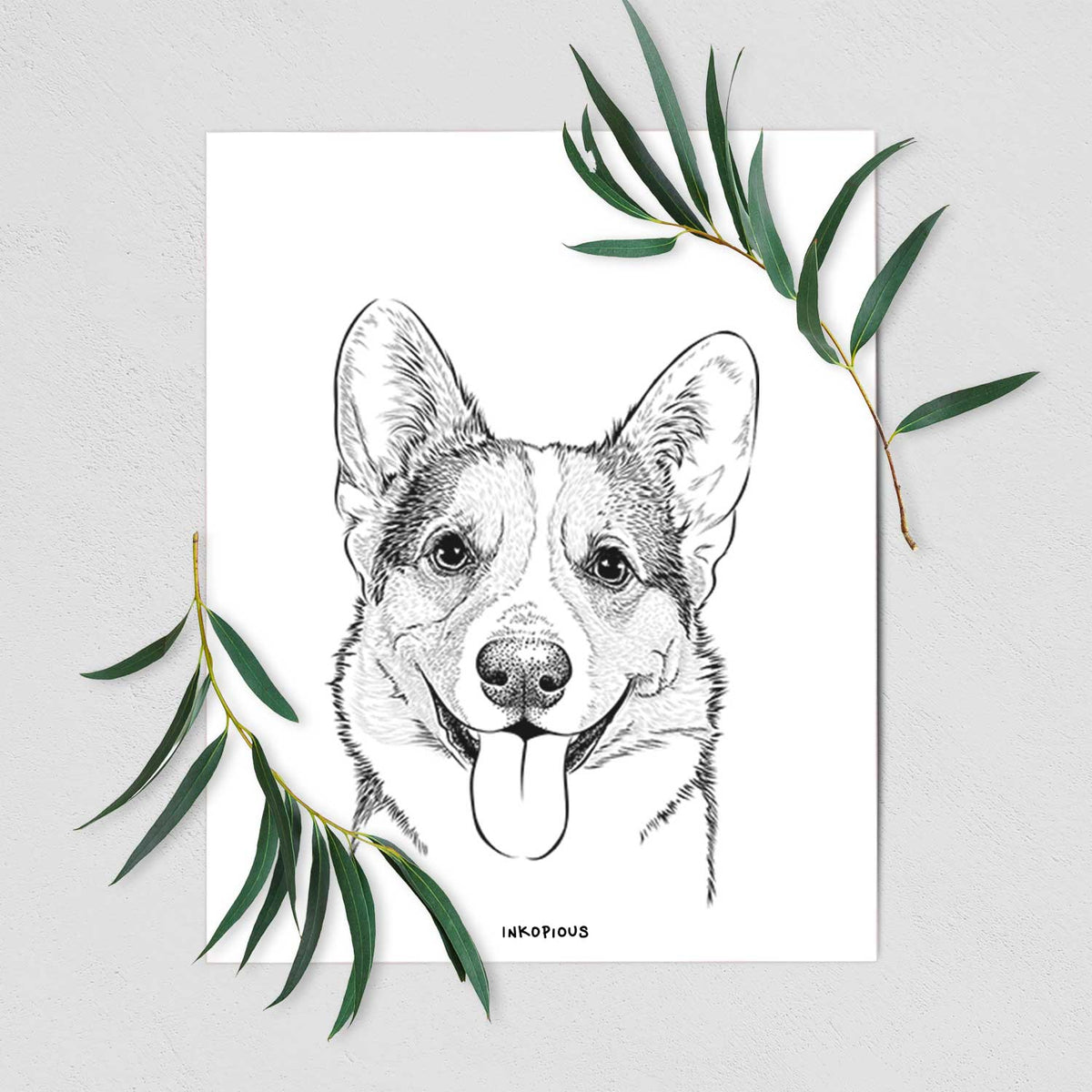 Loki the Corgi Art Print