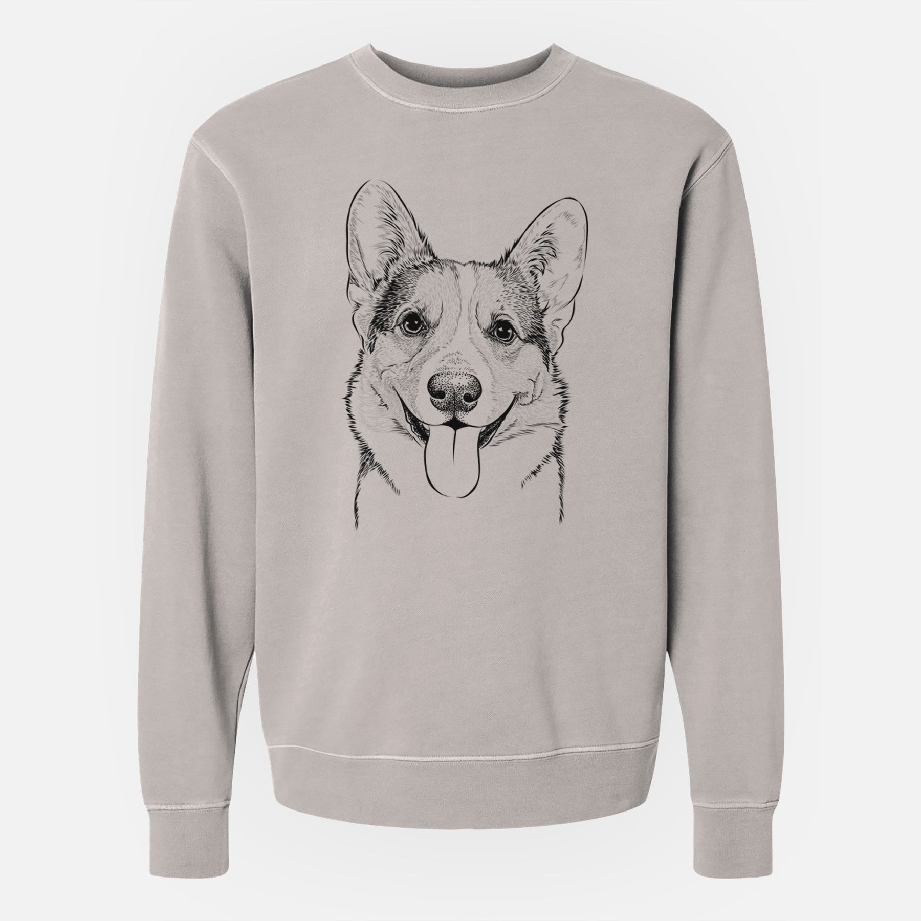 Bare Loki the Corgi - Unisex Pigment Dyed Crew Sweatshirt