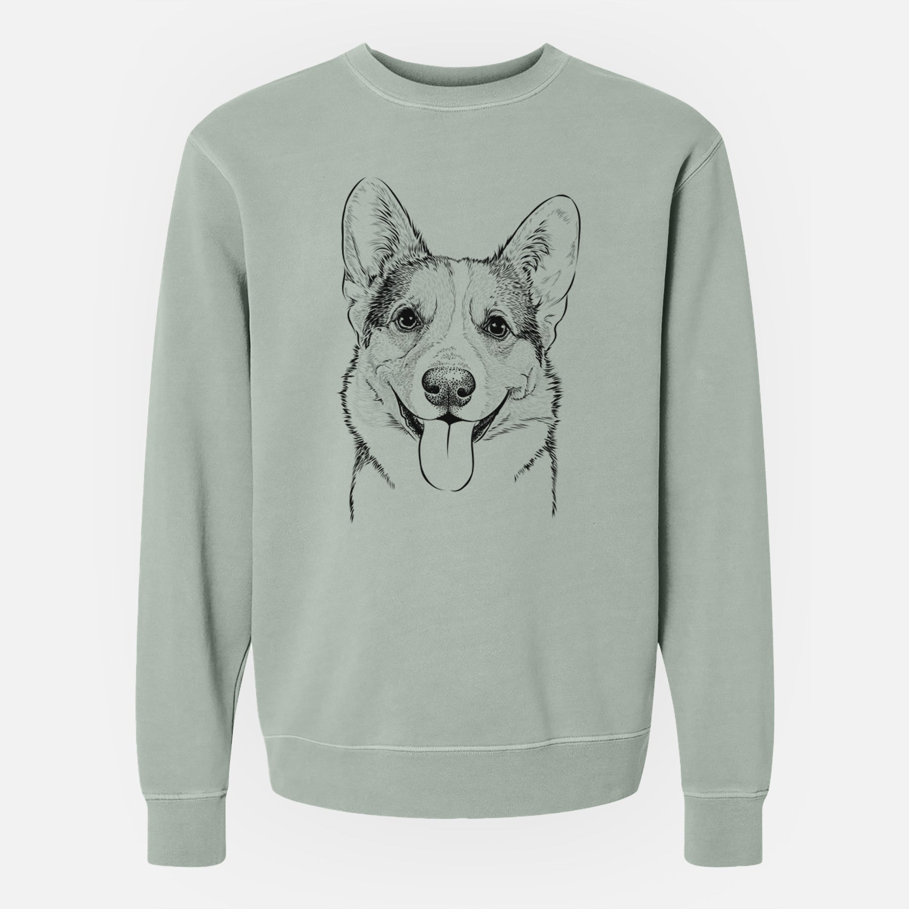 Bare Loki the Corgi - Unisex Pigment Dyed Crew Sweatshirt