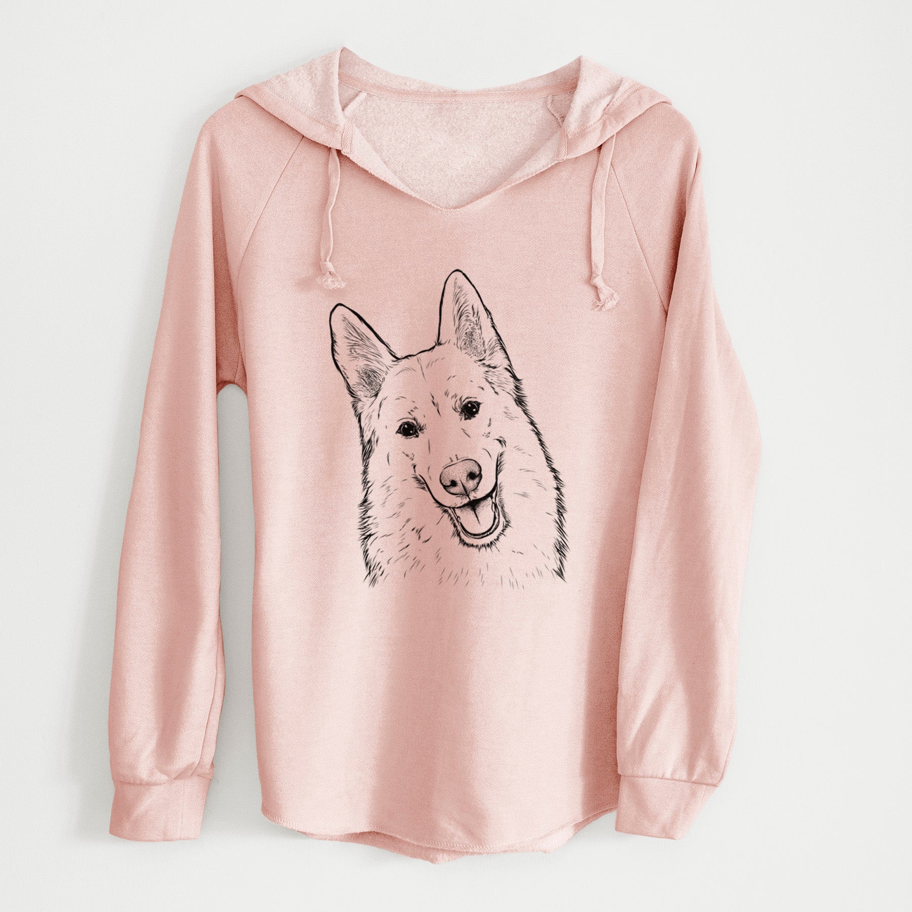 Bare Loki the Husky Shepherd Mix - Cali Wave Hooded Sweatshirt