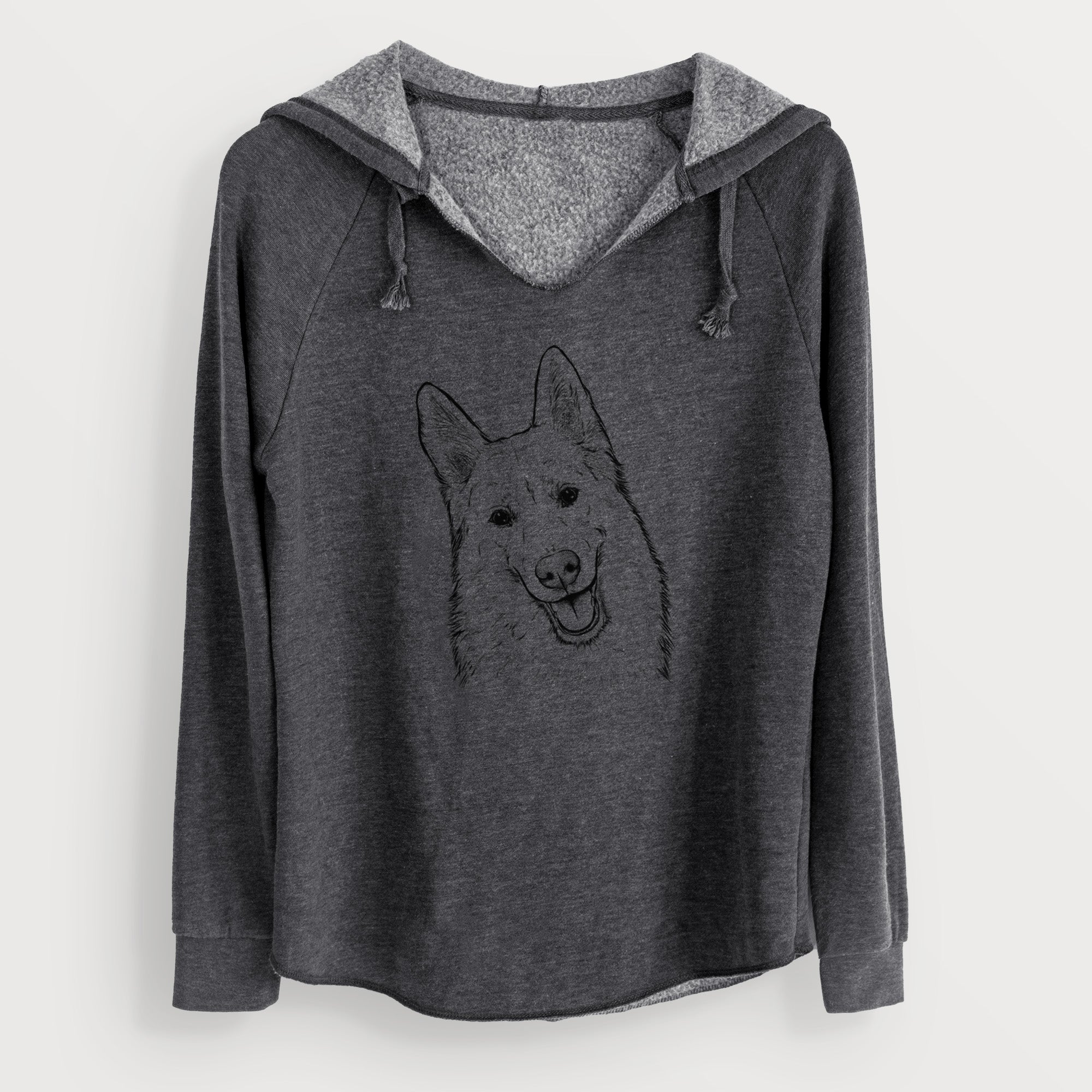 Bare Loki the Husky Shepherd Mix - Cali Wave Hooded Sweatshirt