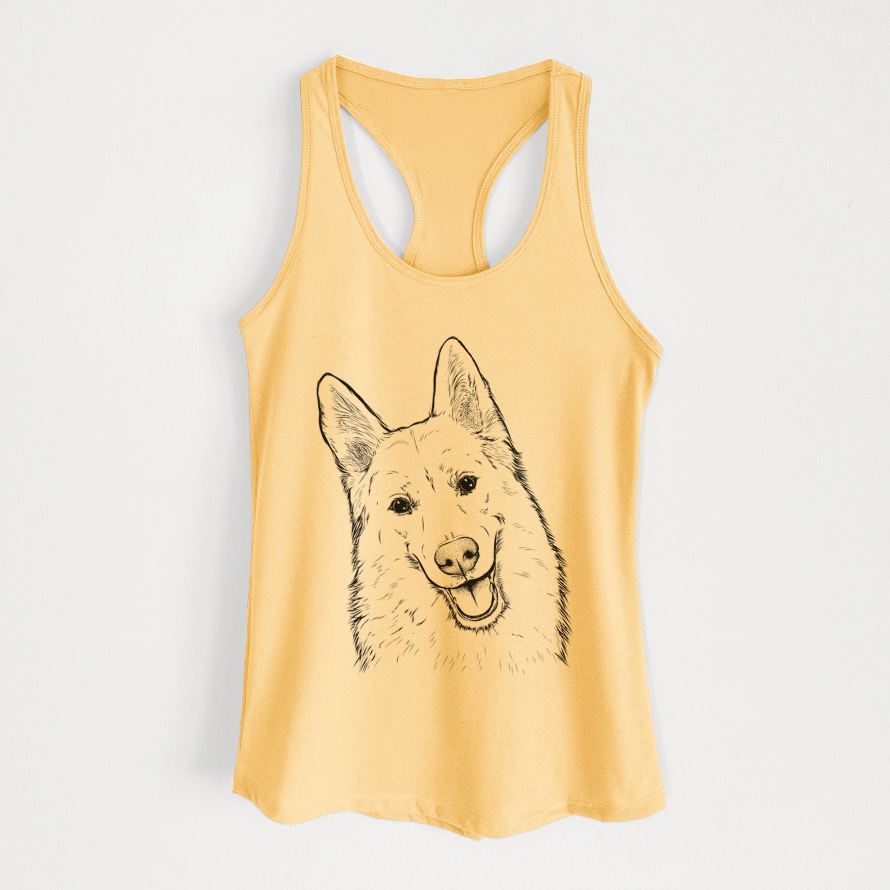 Loki the Husky Shepherd Mix - Women's Racerback Tanktop