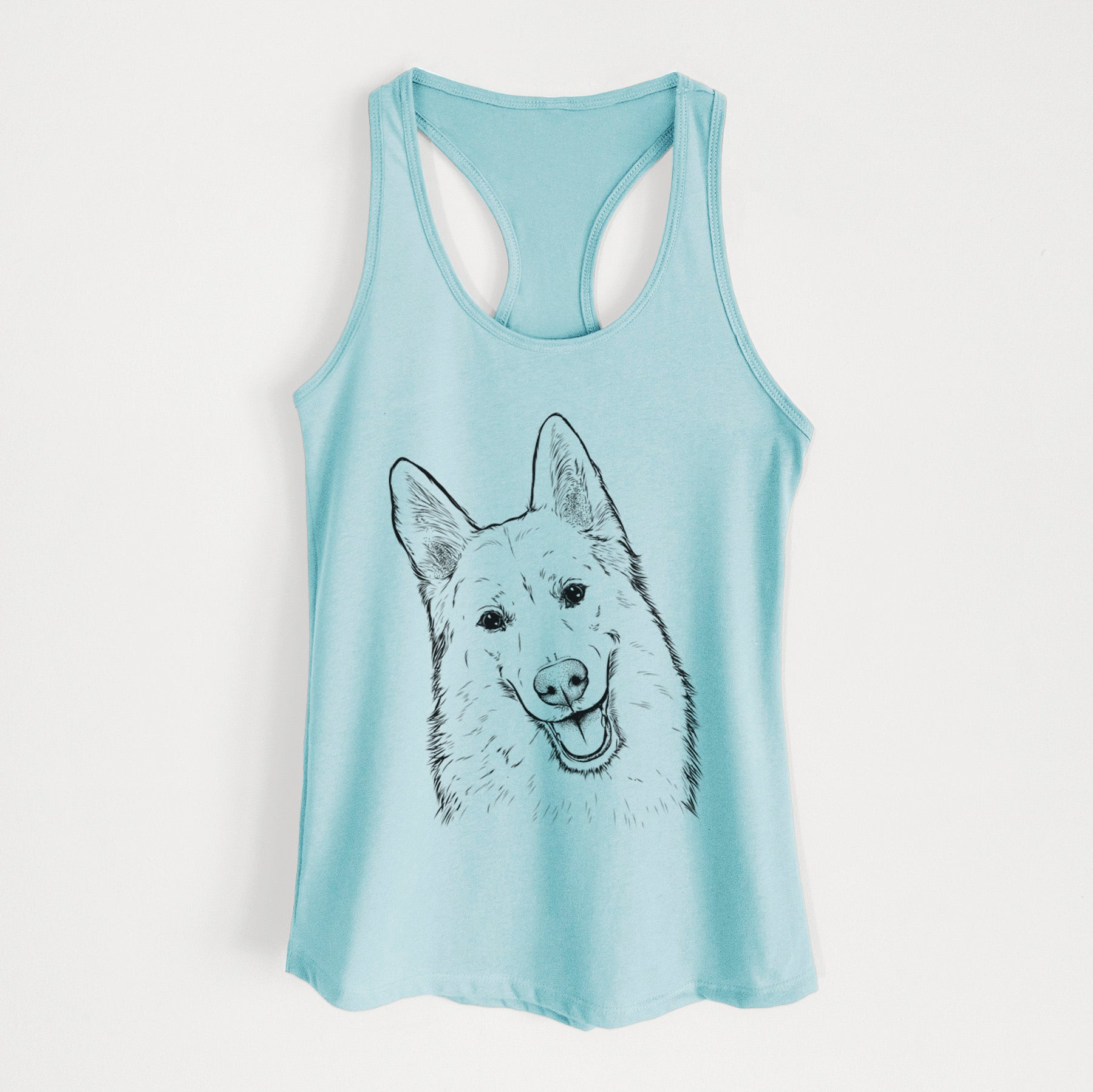 Loki the Husky Shepherd Mix - Women's Racerback Tanktop