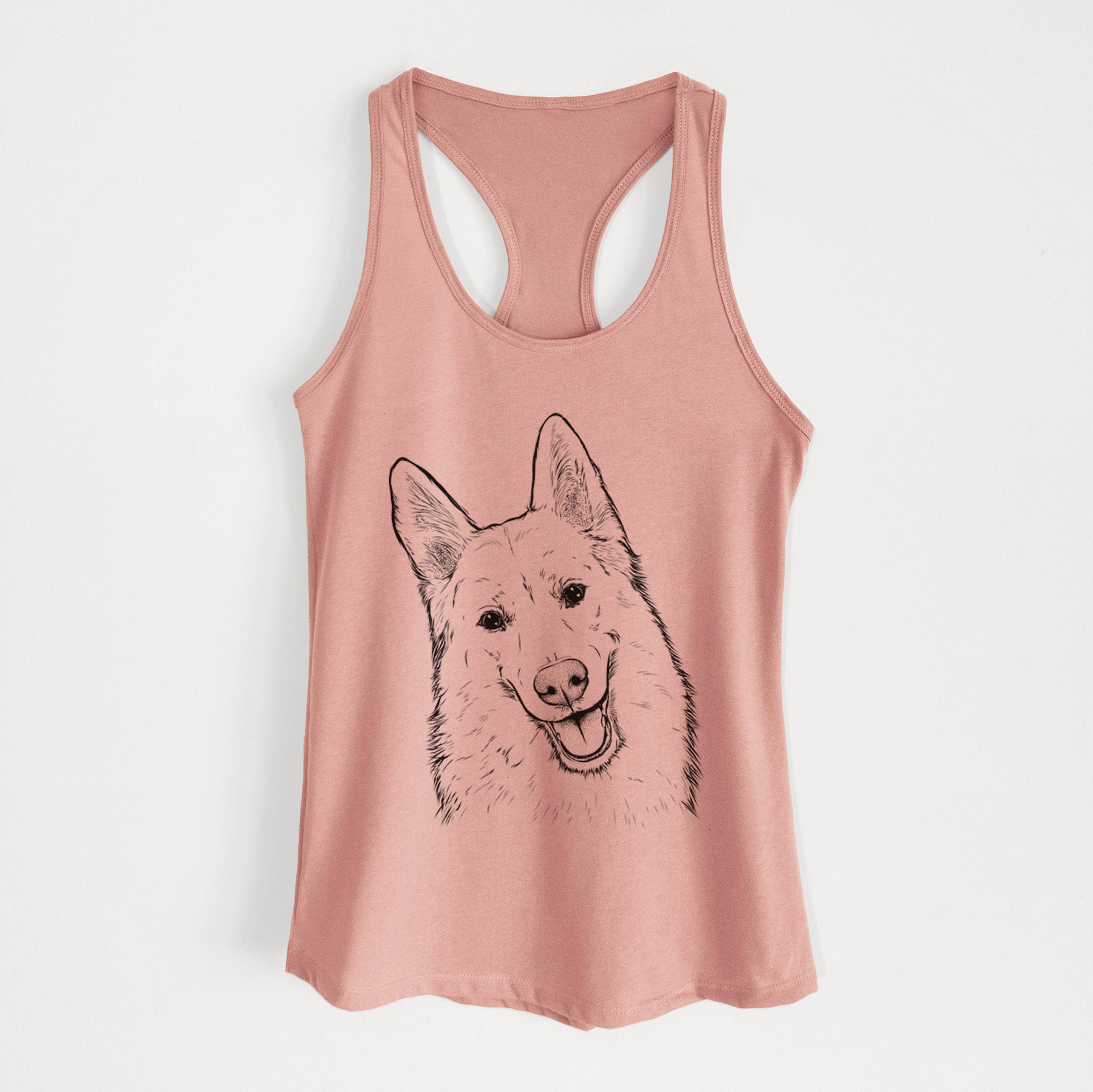 Loki the Husky Shepherd Mix - Women's Racerback Tanktop