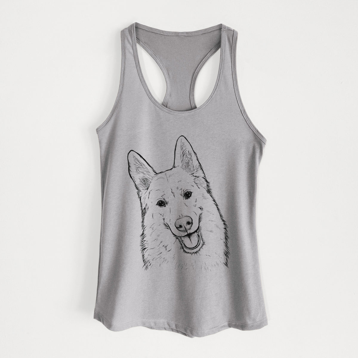 Loki the Husky Shepherd Mix - Women&#39;s Racerback Tanktop