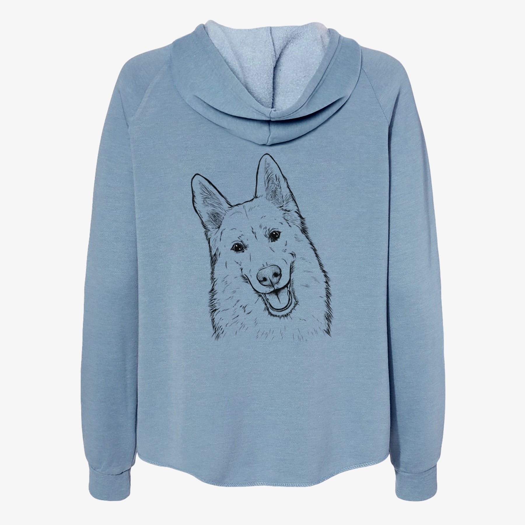 Loki the Husky Shepherd Mix - Women's Cali Wave Zip-Up Sweatshirt