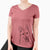 Bare Loki the Husky Shepherd Mix - Women's V-neck Shirt