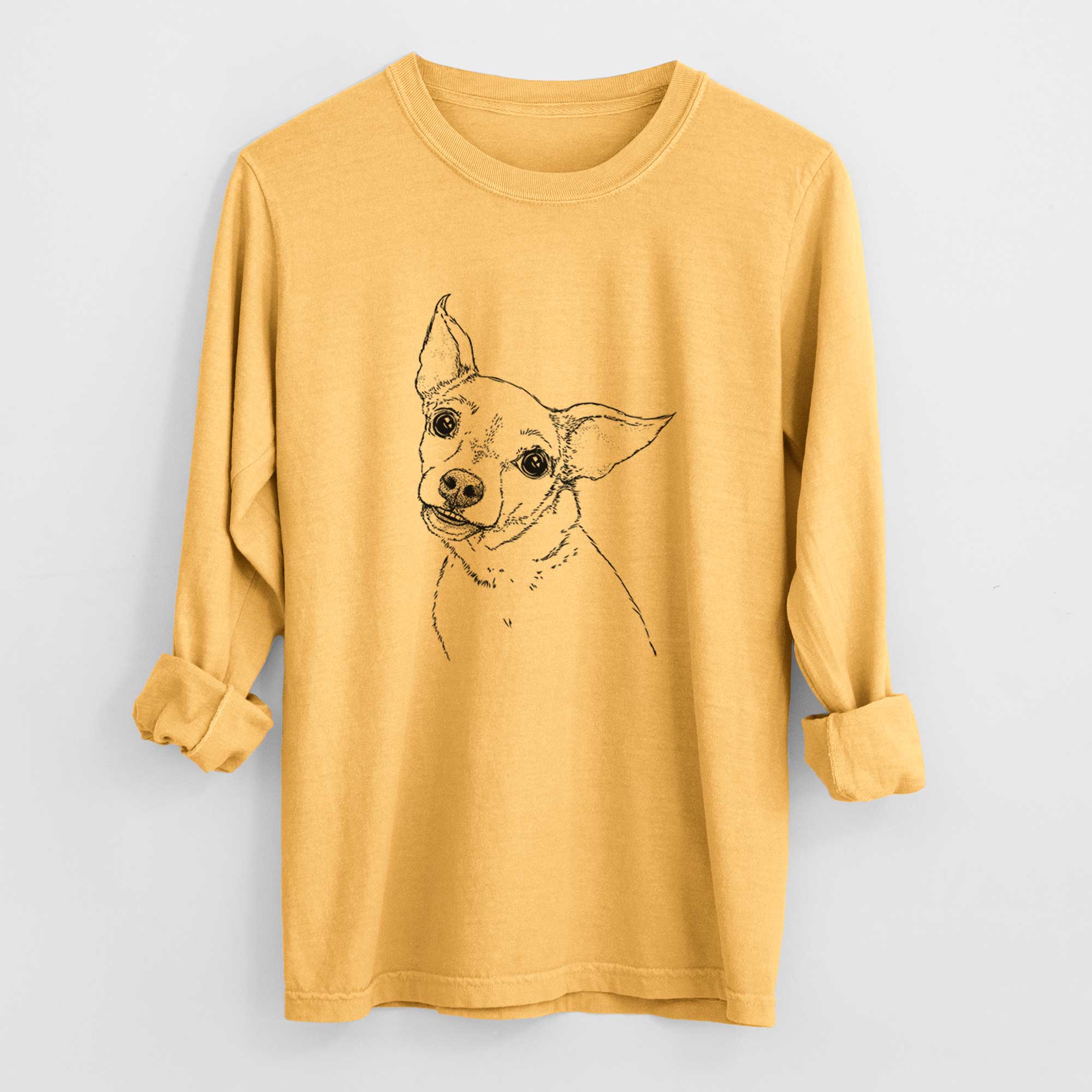 Bare Lola the Chiweenie - Heavyweight 100% Cotton Long Sleeve