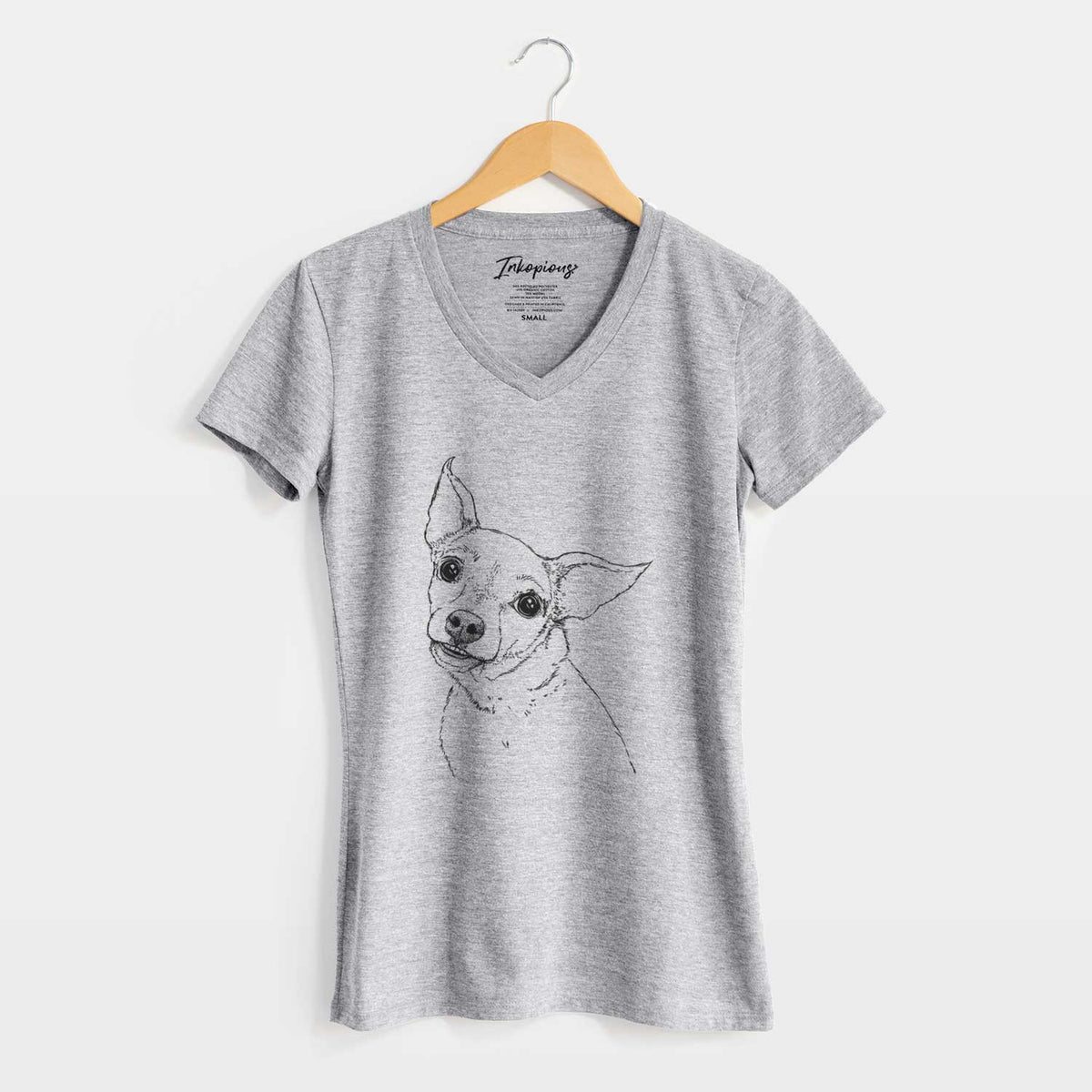Bare Lola the Chiweenie - Women's V-neck Shirt