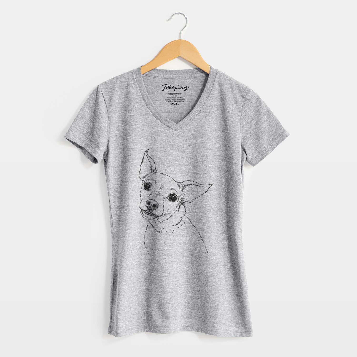 Bare Lola the Chiweenie - Women's V-neck Shirt