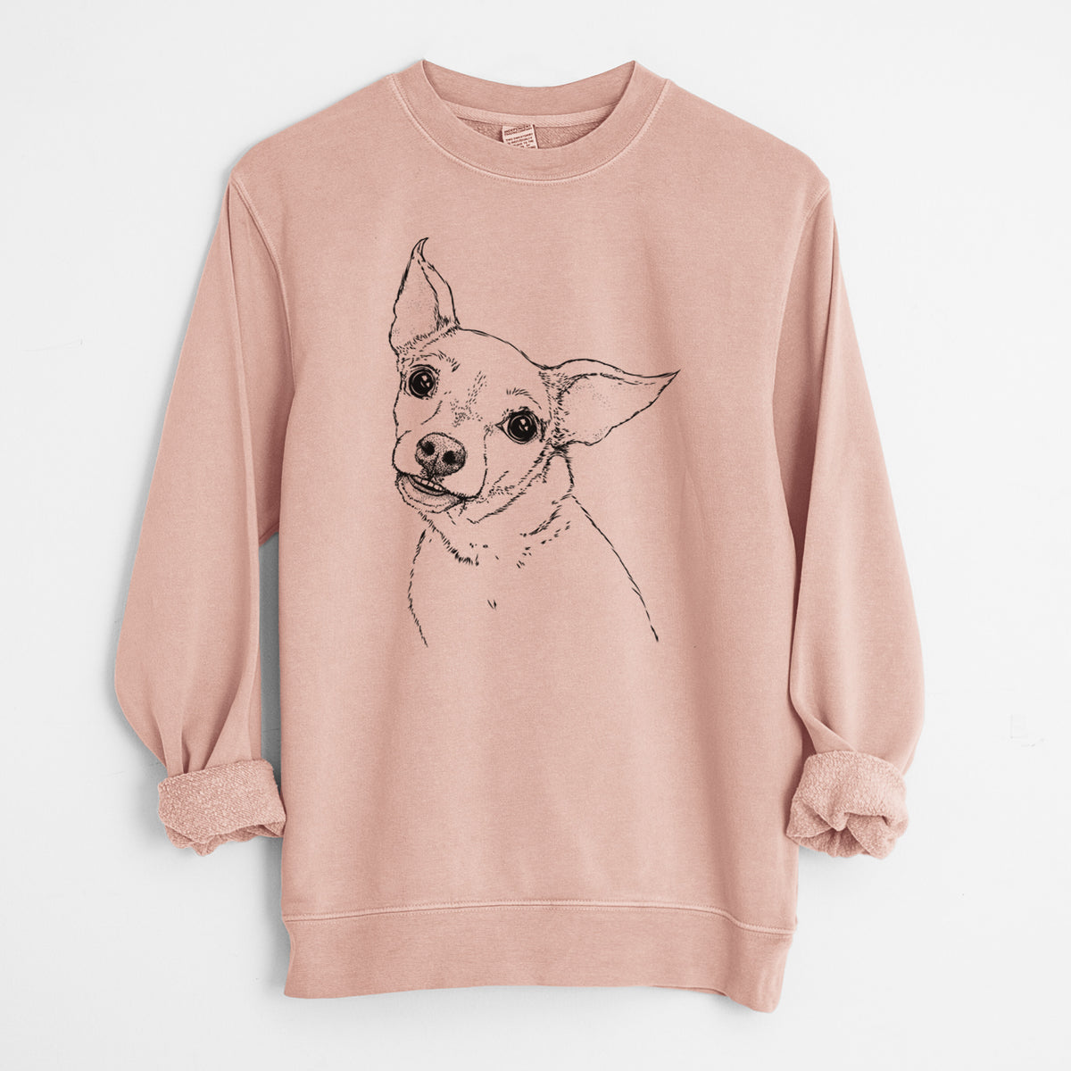 Bare Lola the Chiweenie - Unisex Pigment Dyed Crew Sweatshirt