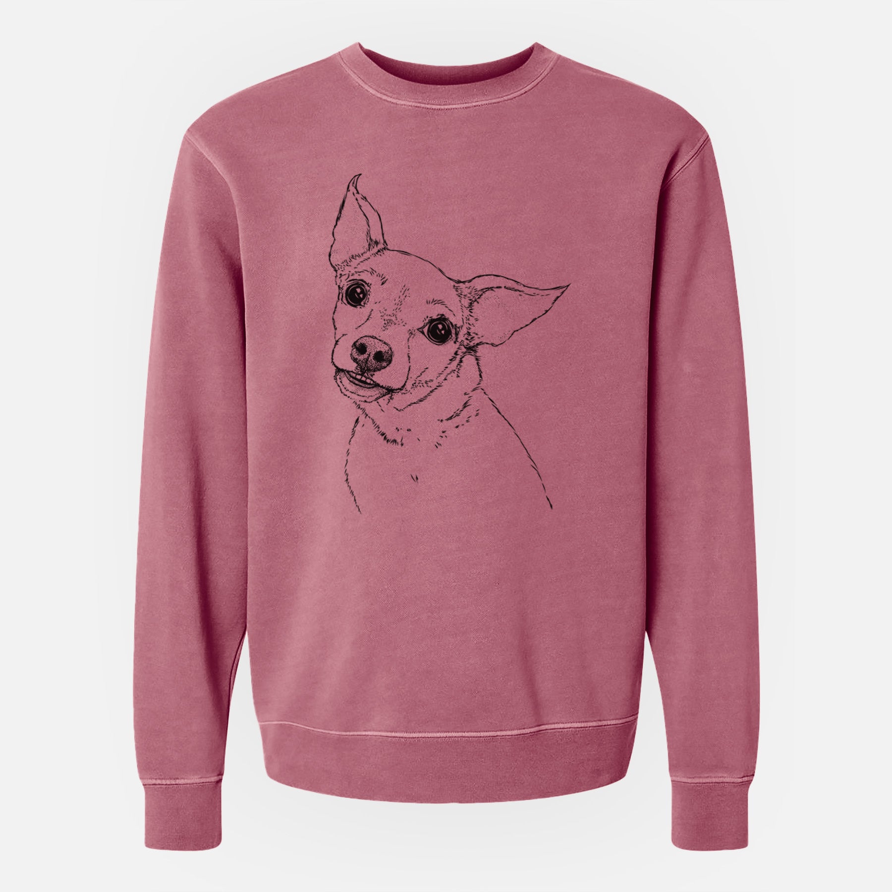 Bare Lola the Chiweenie - Unisex Pigment Dyed Crew Sweatshirt