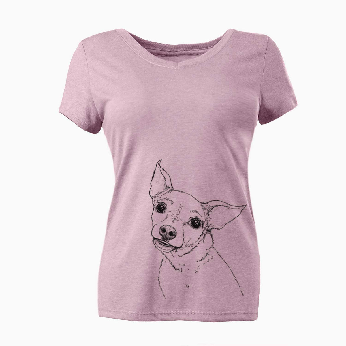 Bare Lola the Chiweenie - Women's V-neck Shirt