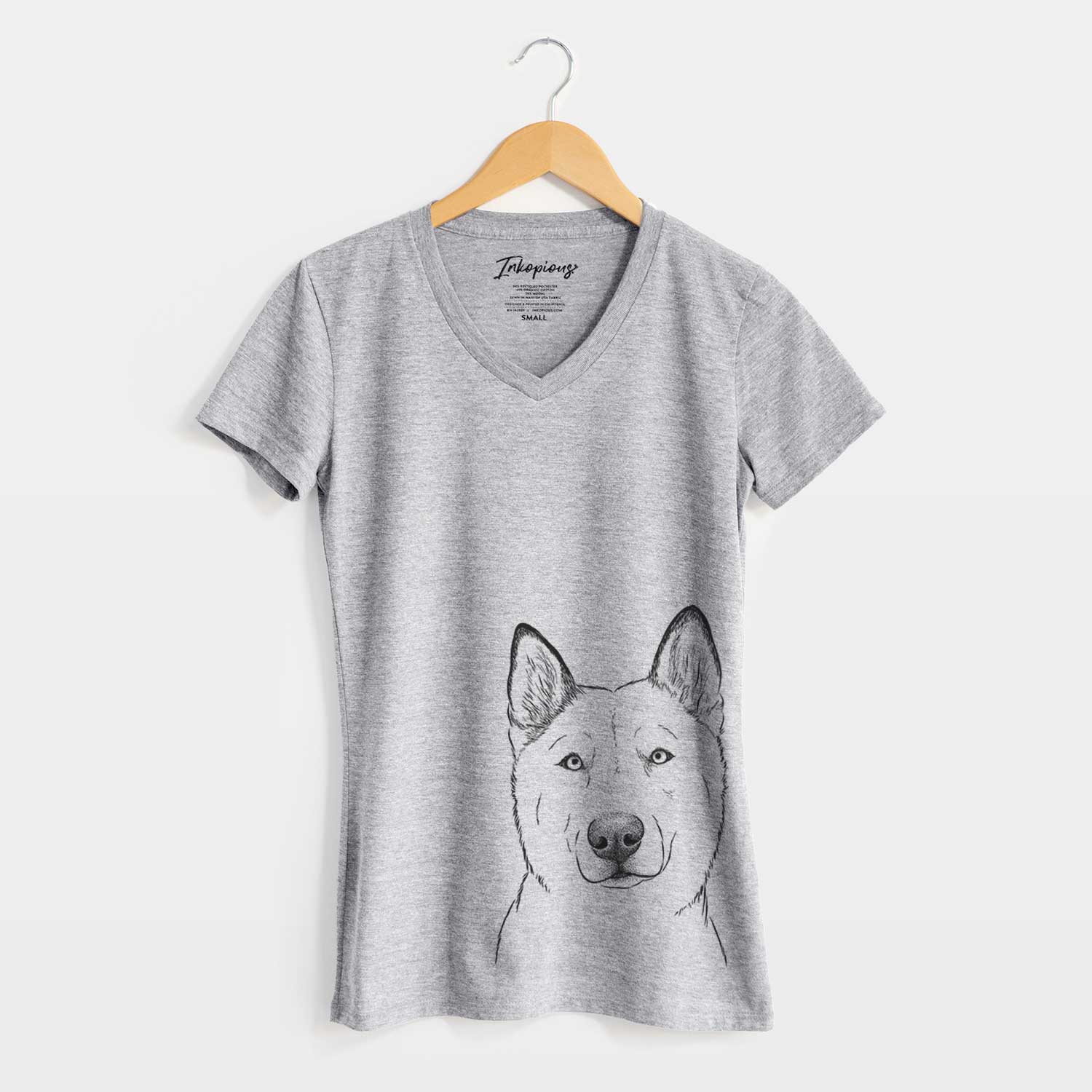 Bare London the Siberian Husky - Women's V-neck Shirt