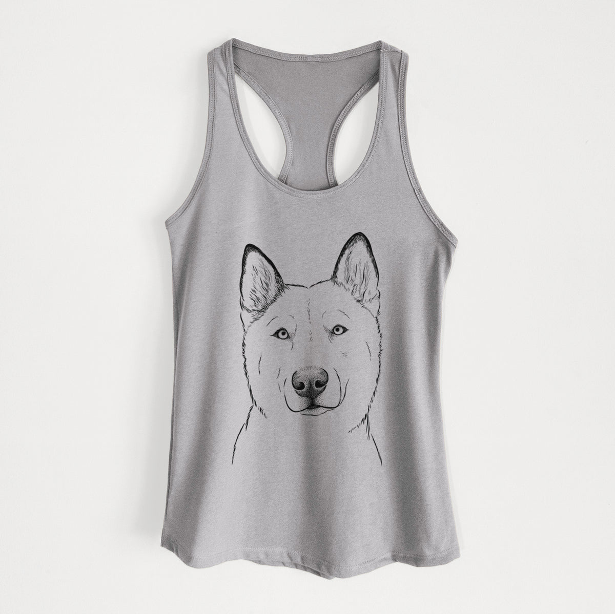 London the Siberian Husky - Women&#39;s Racerback Tanktop