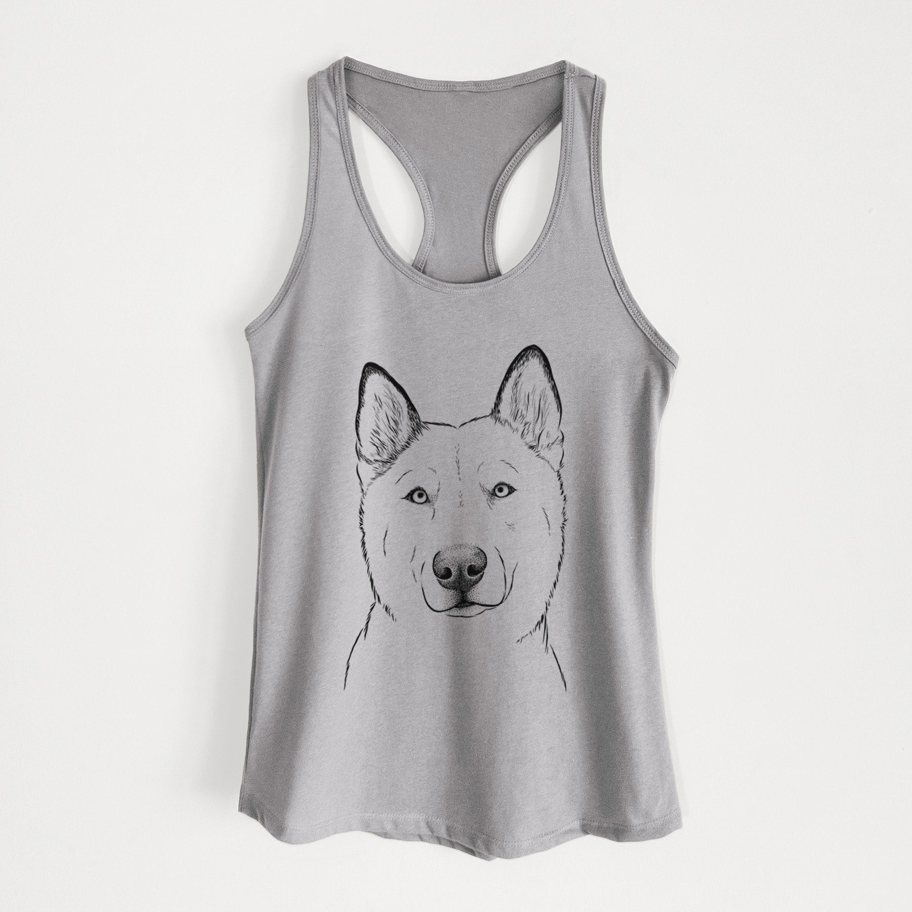 London the Siberian Husky - Women's Racerback Tanktop