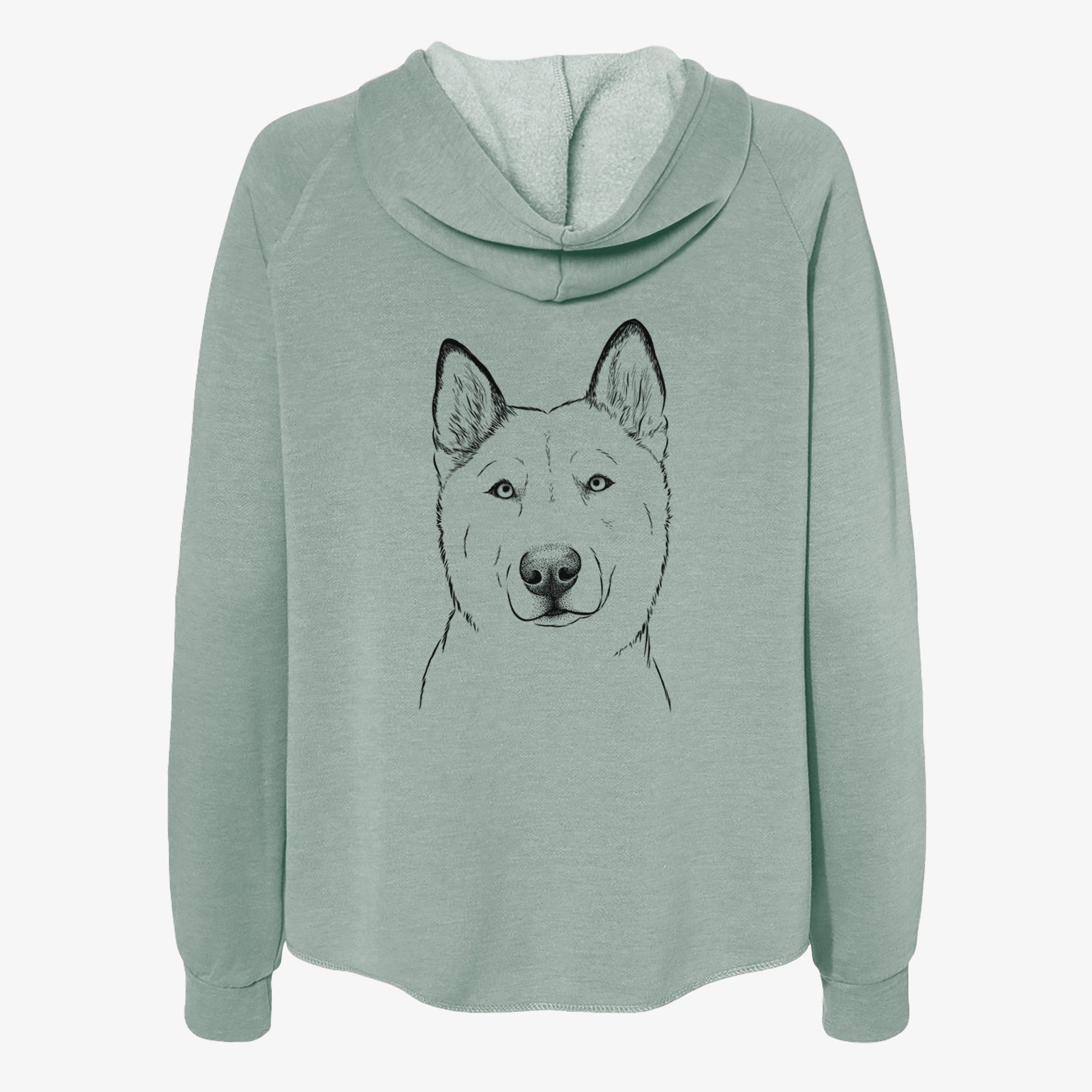 London the Siberian Husky - Women's Cali Wave Zip-Up Sweatshirt