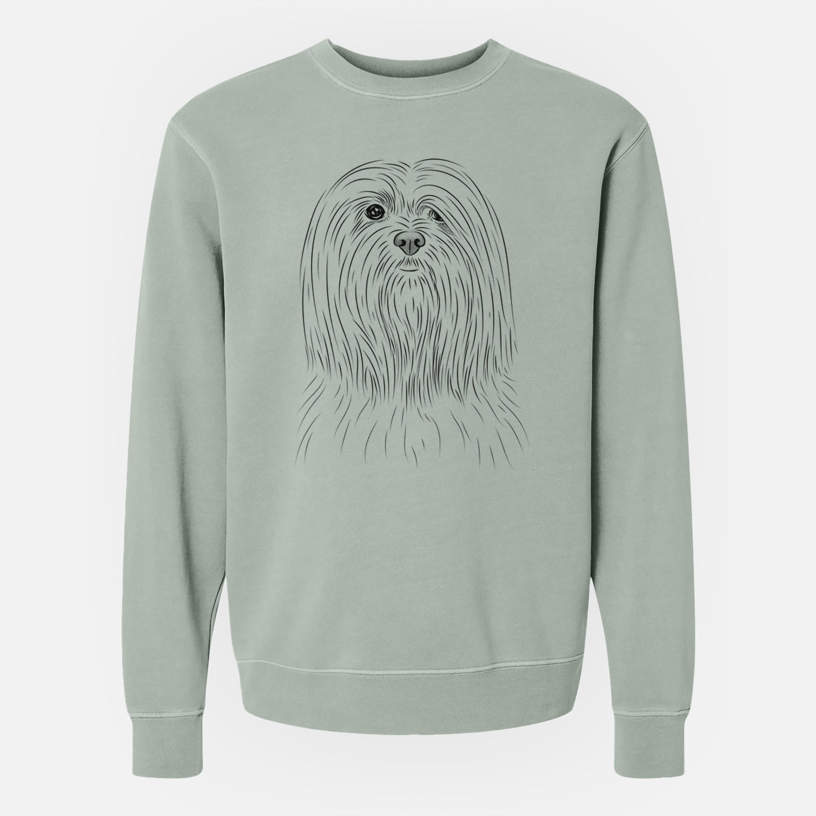 Bare Lorenzo the Lhasa Apso - Unisex Pigment Dyed Crew Sweatshirt