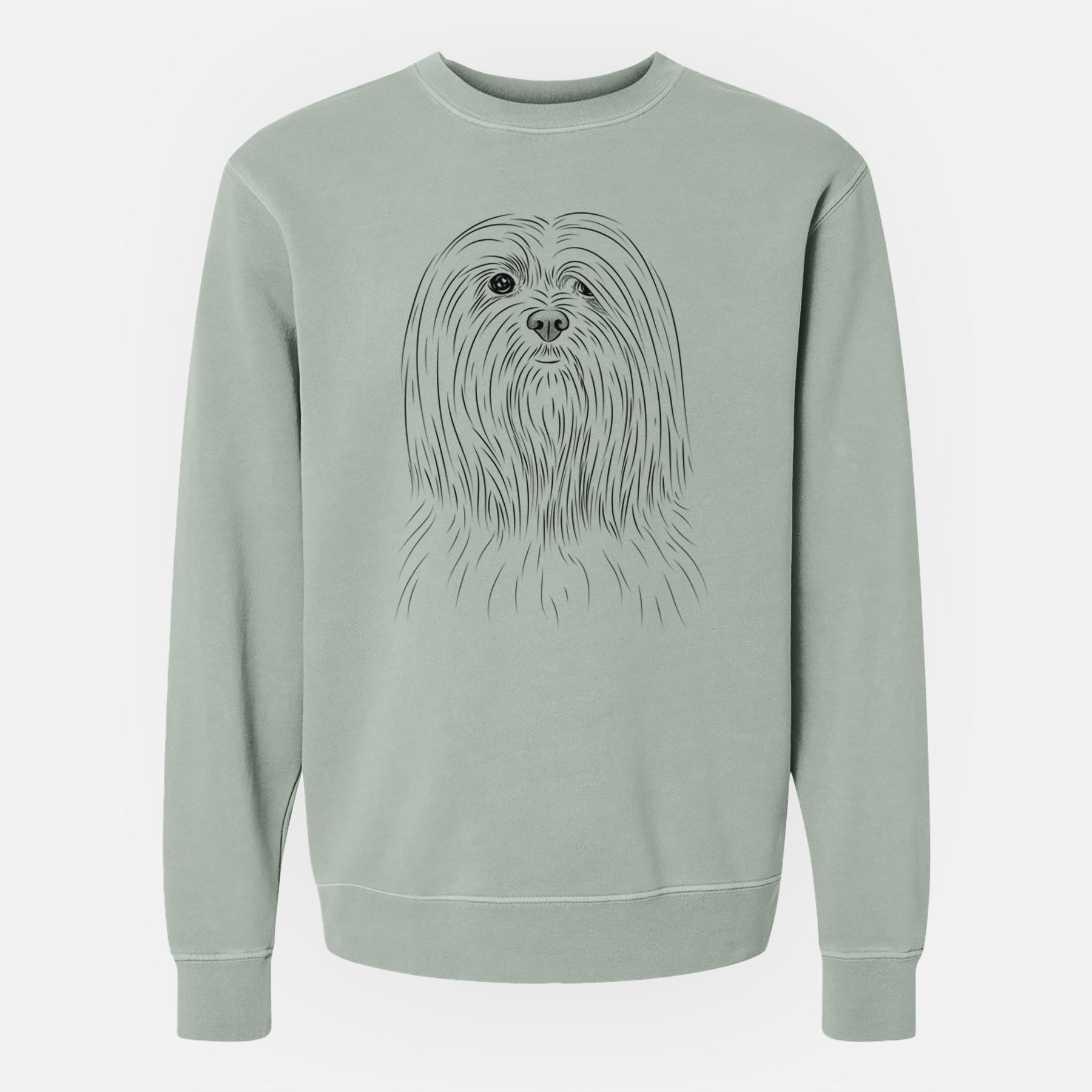 Bare Lorenzo the Lhasa Apso - Unisex Pigment Dyed Crew Sweatshirt