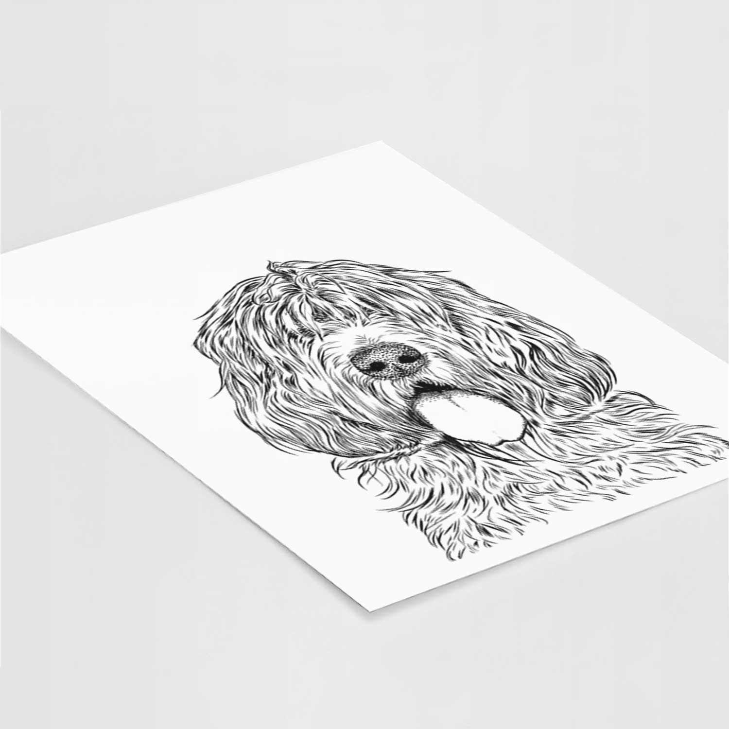 Lou the Otterhound Art Print