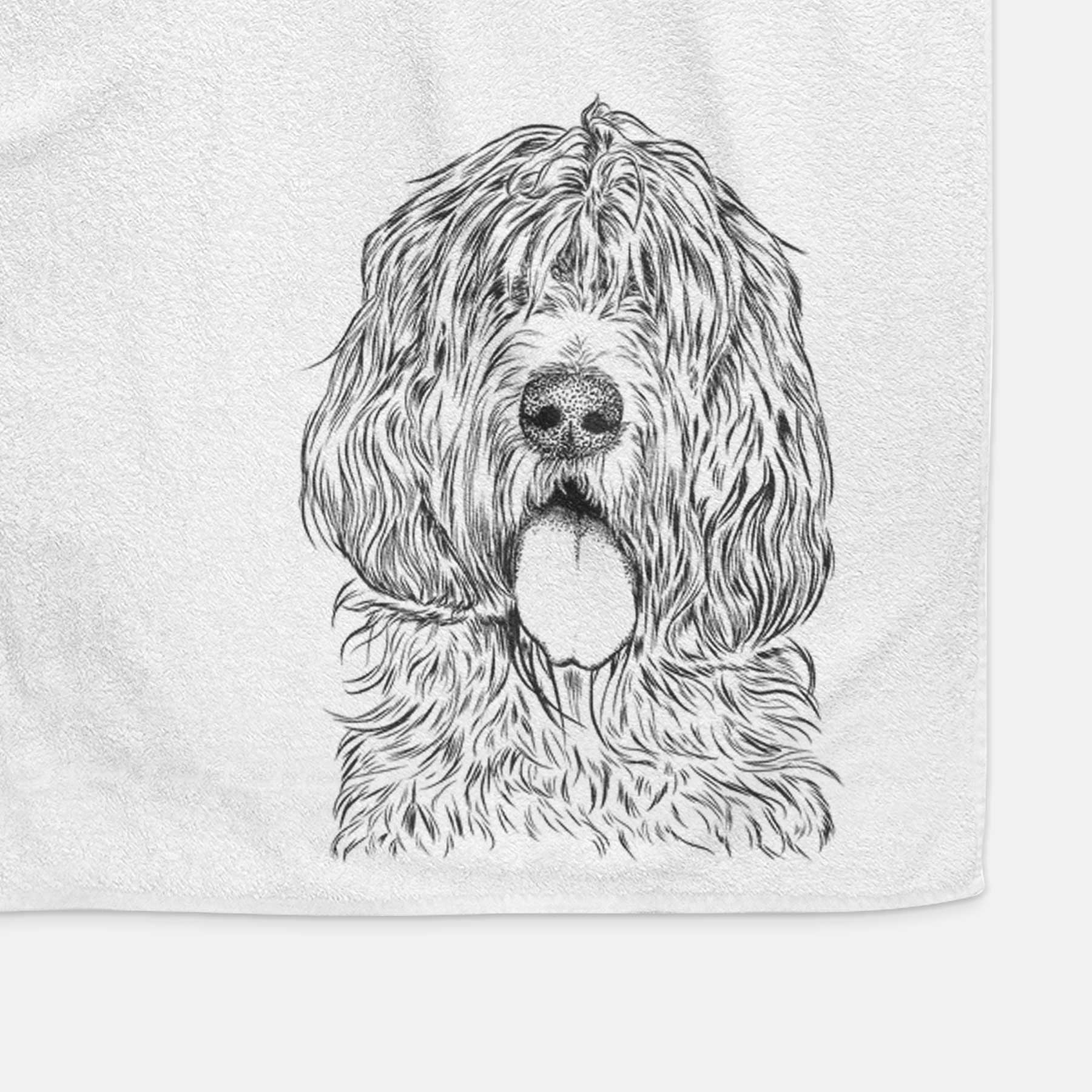 Lou the Otterhound Decorative Hand Towel