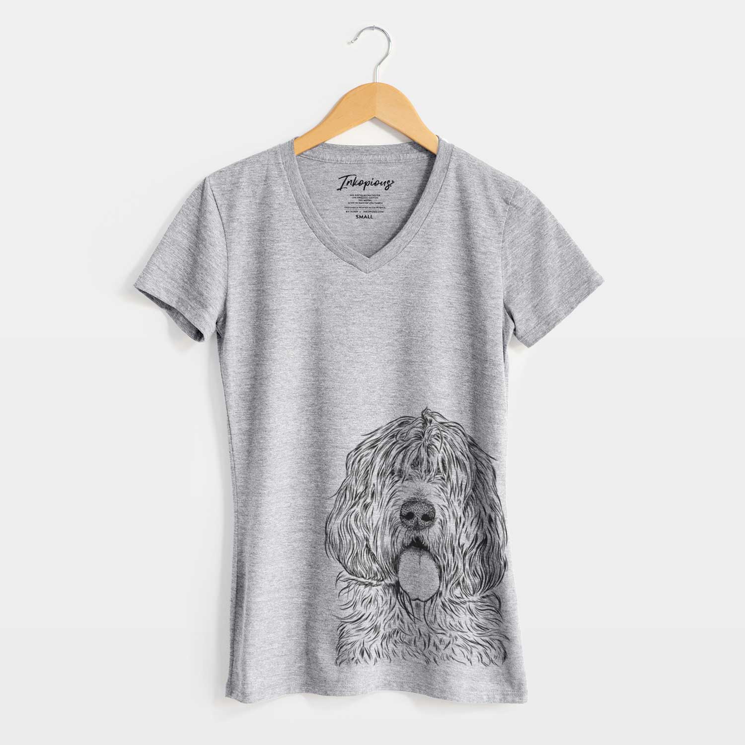 Bare Lou the Otterhound - Women's V-neck Shirt