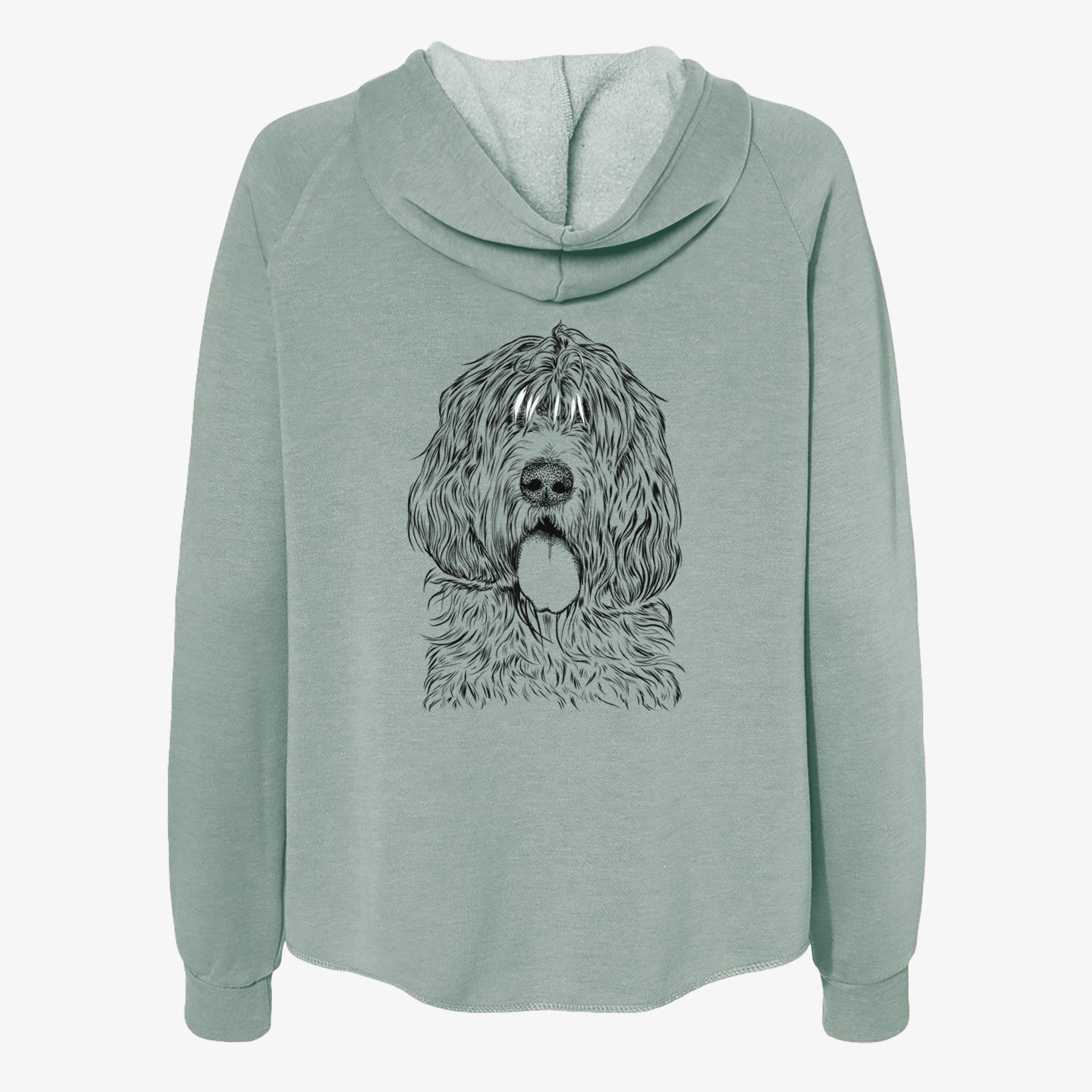 Lou the Otterhound - Women's Cali Wave Zip-Up Sweatshirt