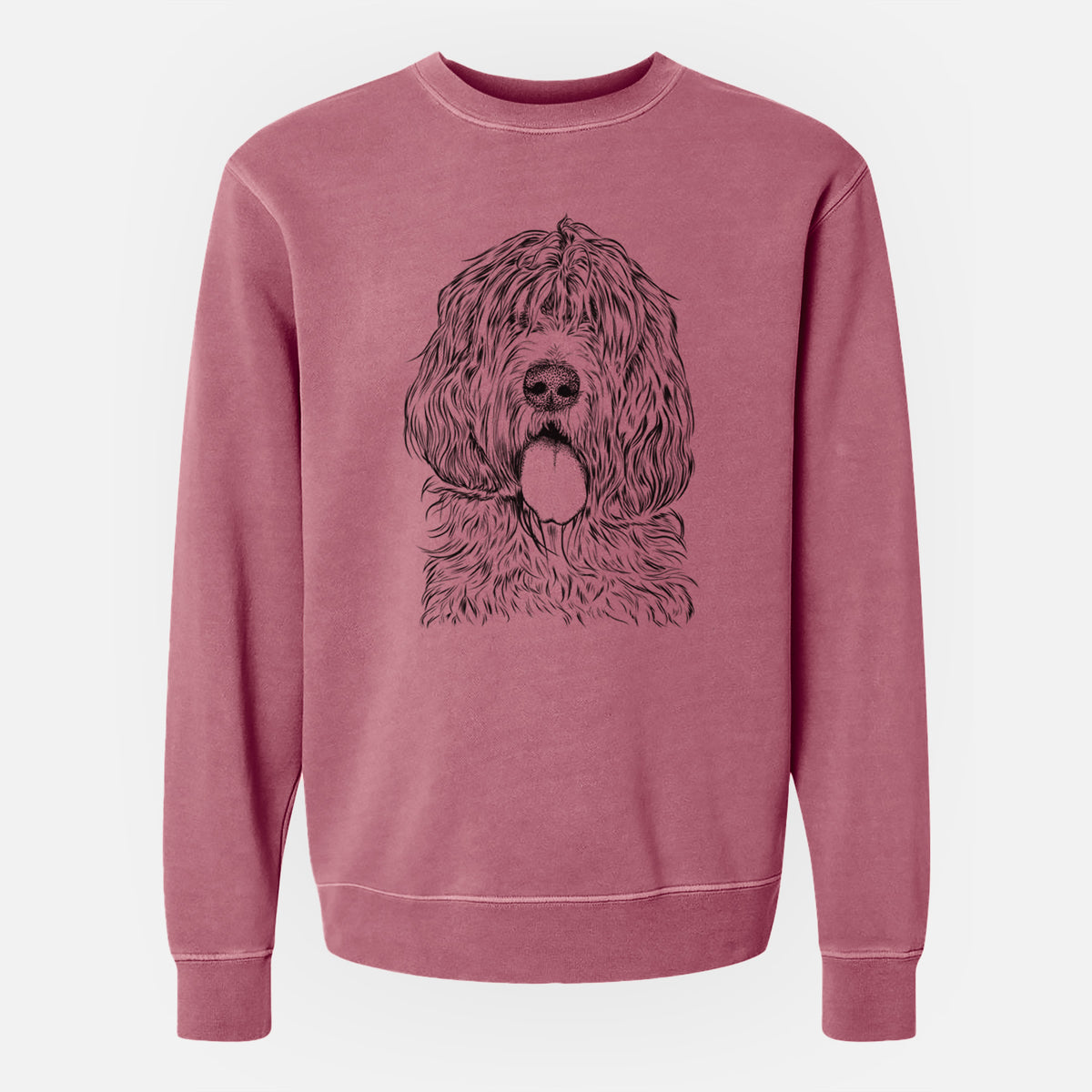 Bare Lou the Otterhound - Unisex Pigment Dyed Crew Sweatshirt