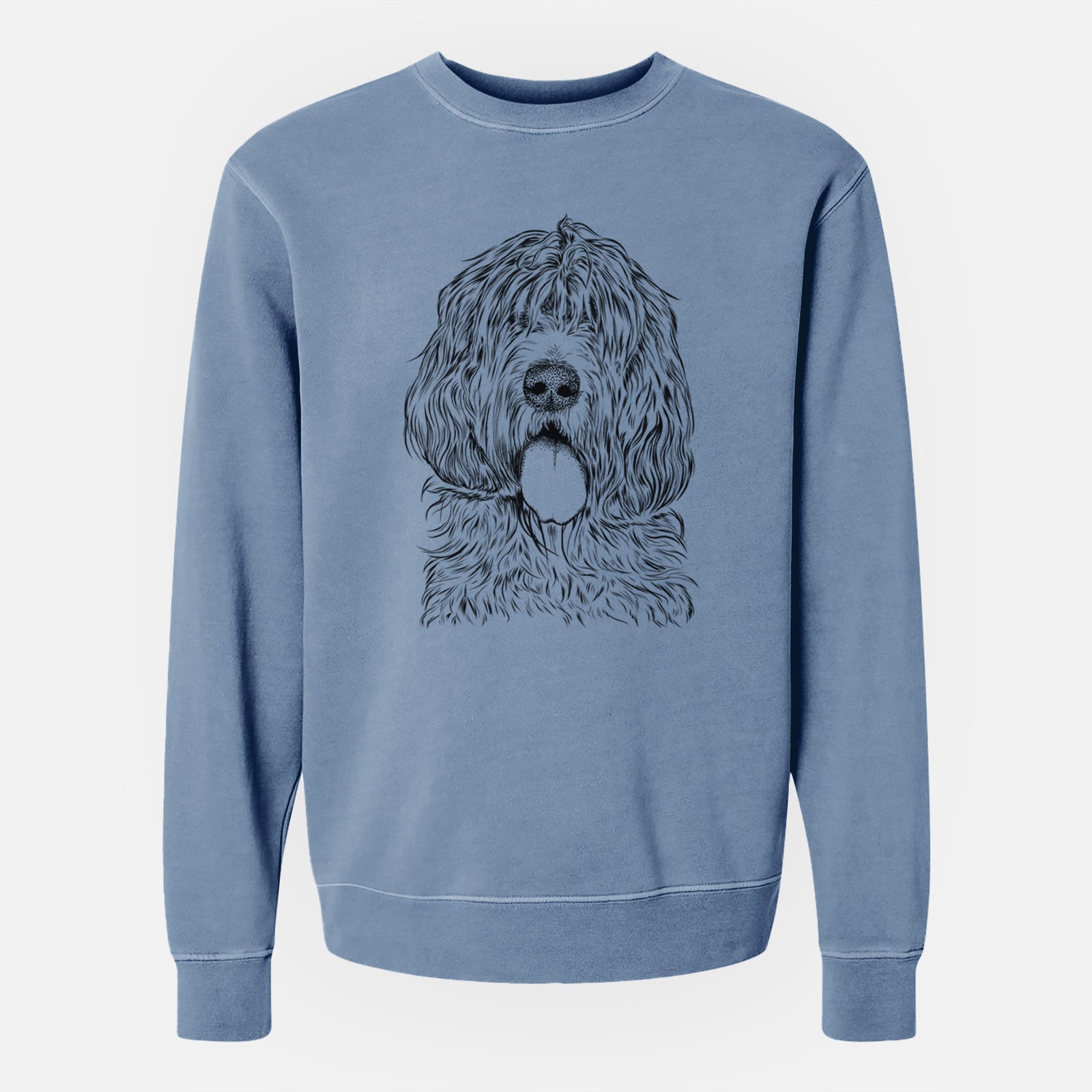 Bare Lou the Otterhound - Unisex Pigment Dyed Crew Sweatshirt