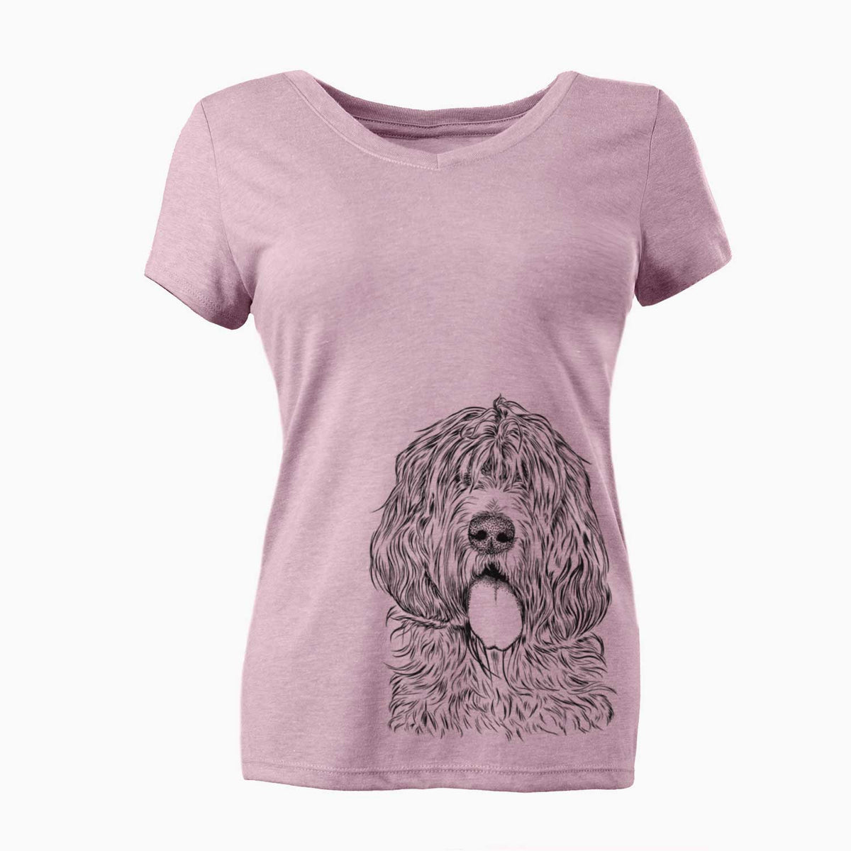 Bare Lou the Otterhound - Women's V-neck Shirt
