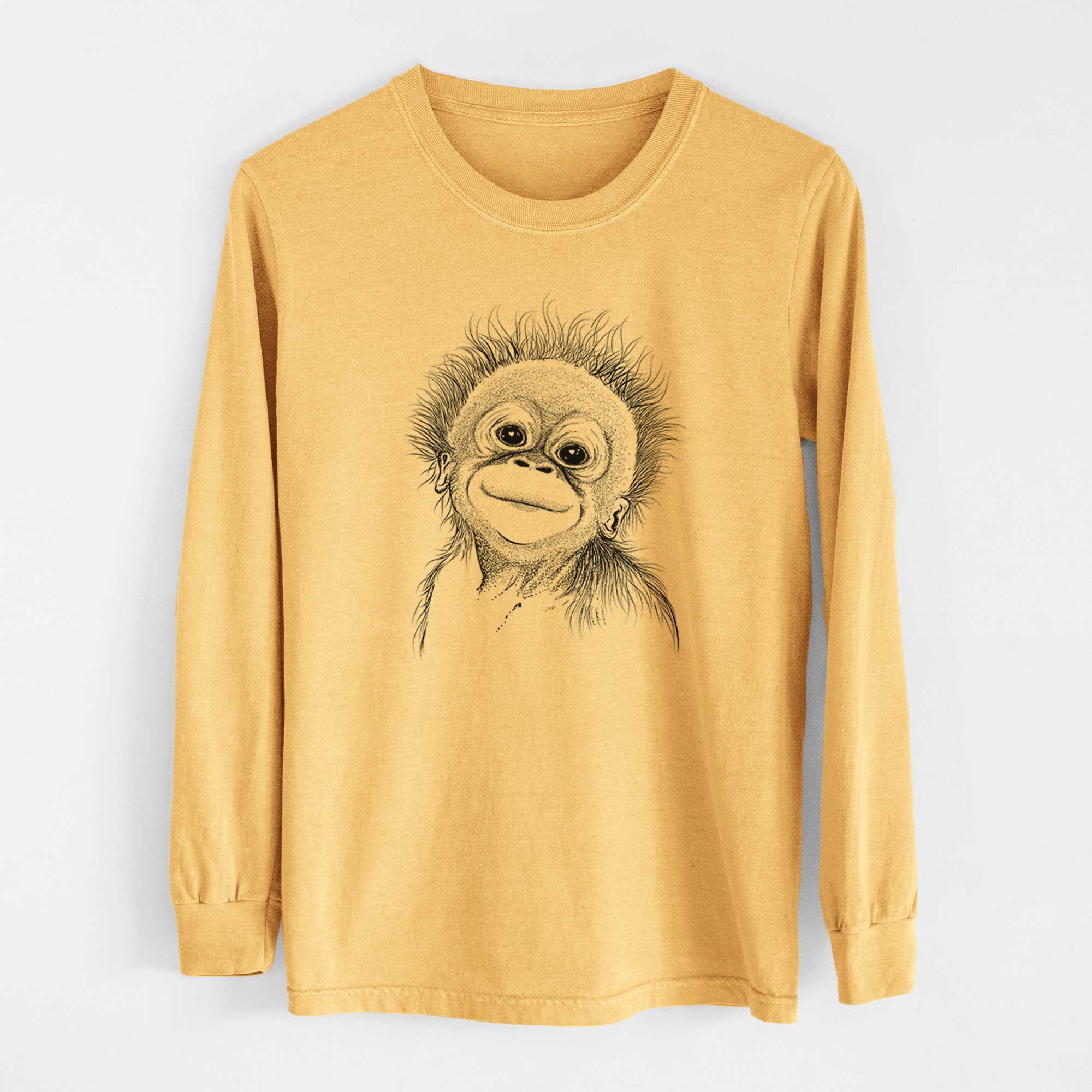 Bare Louie the Baby Orangutan - Heavyweight 100% Cotton Long Sleeve