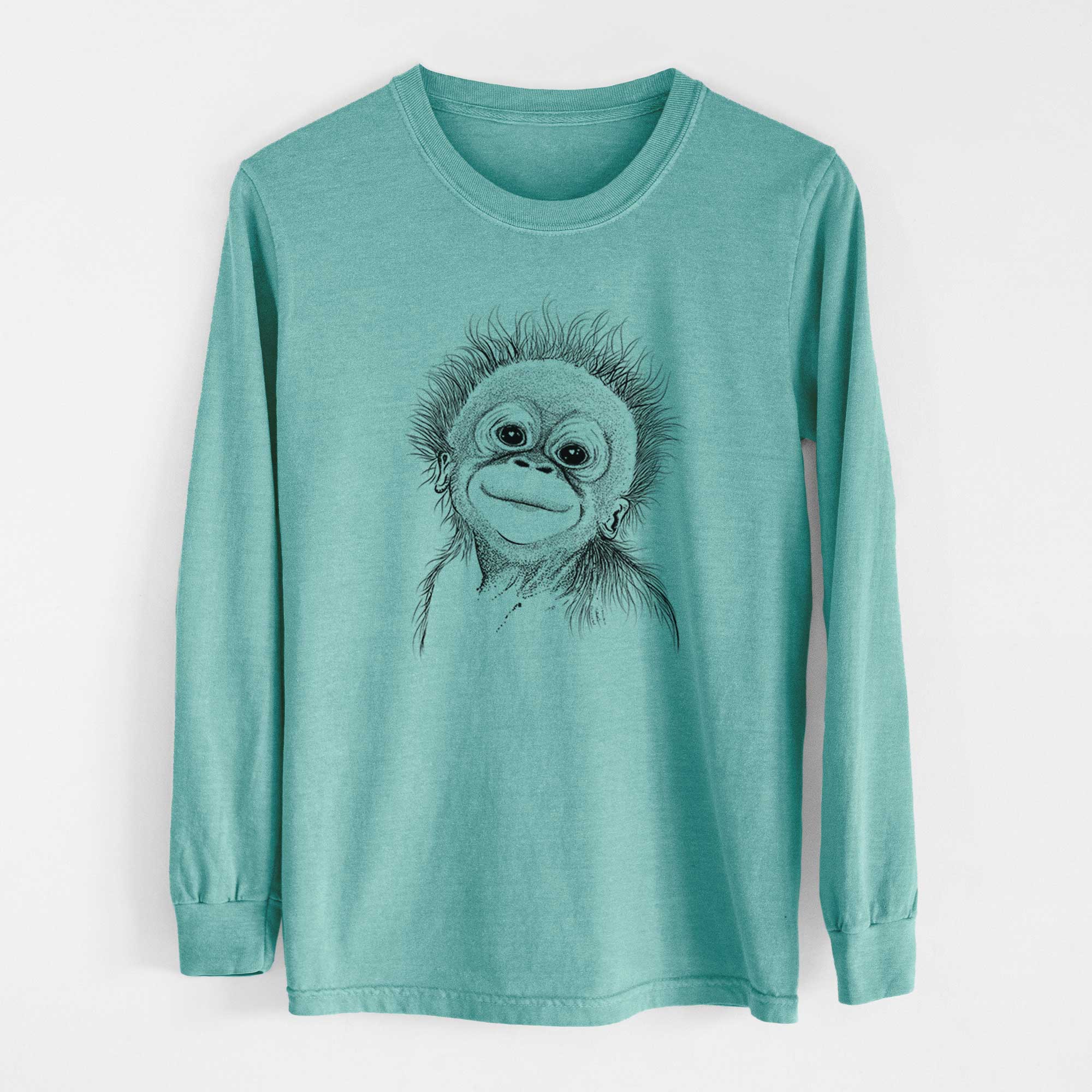 Bare Louie the Baby Orangutan - Heavyweight 100% Cotton Long Sleeve