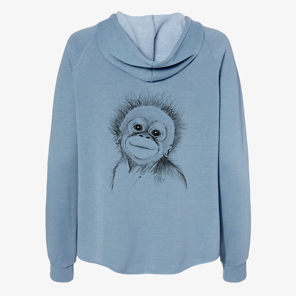 Louie the Baby Orangutan - Women's Cali Wave Zip-Up Sweatshirt