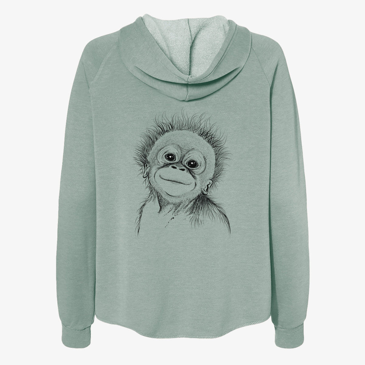 Louie the Baby Orangutan - Women's Cali Wave Zip-Up Sweatshirt