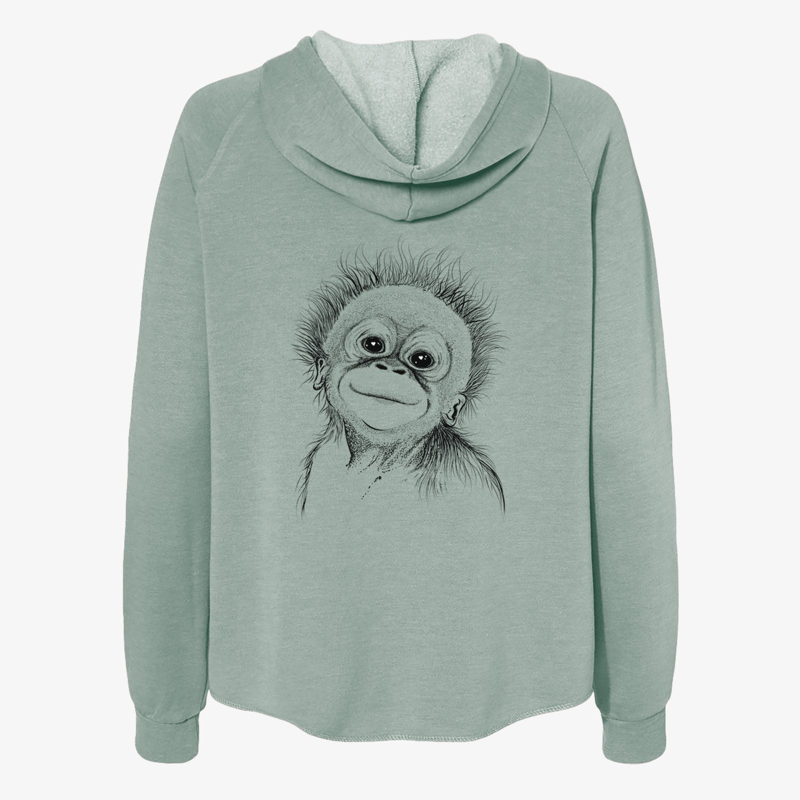 Louie the Baby Orangutan - Women's Cali Wave Zip-Up Sweatshirt