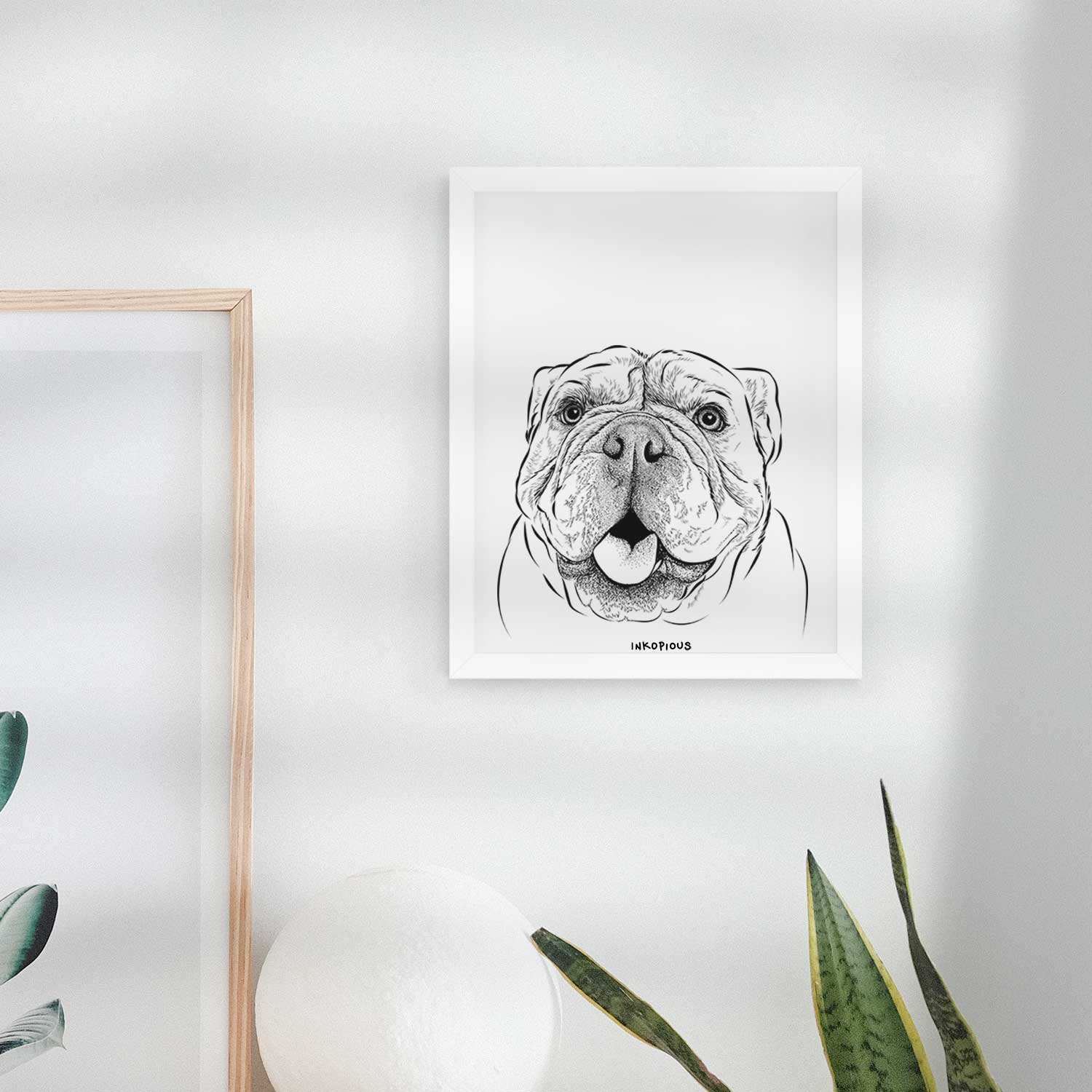 Louie the English Bulldog Art Print