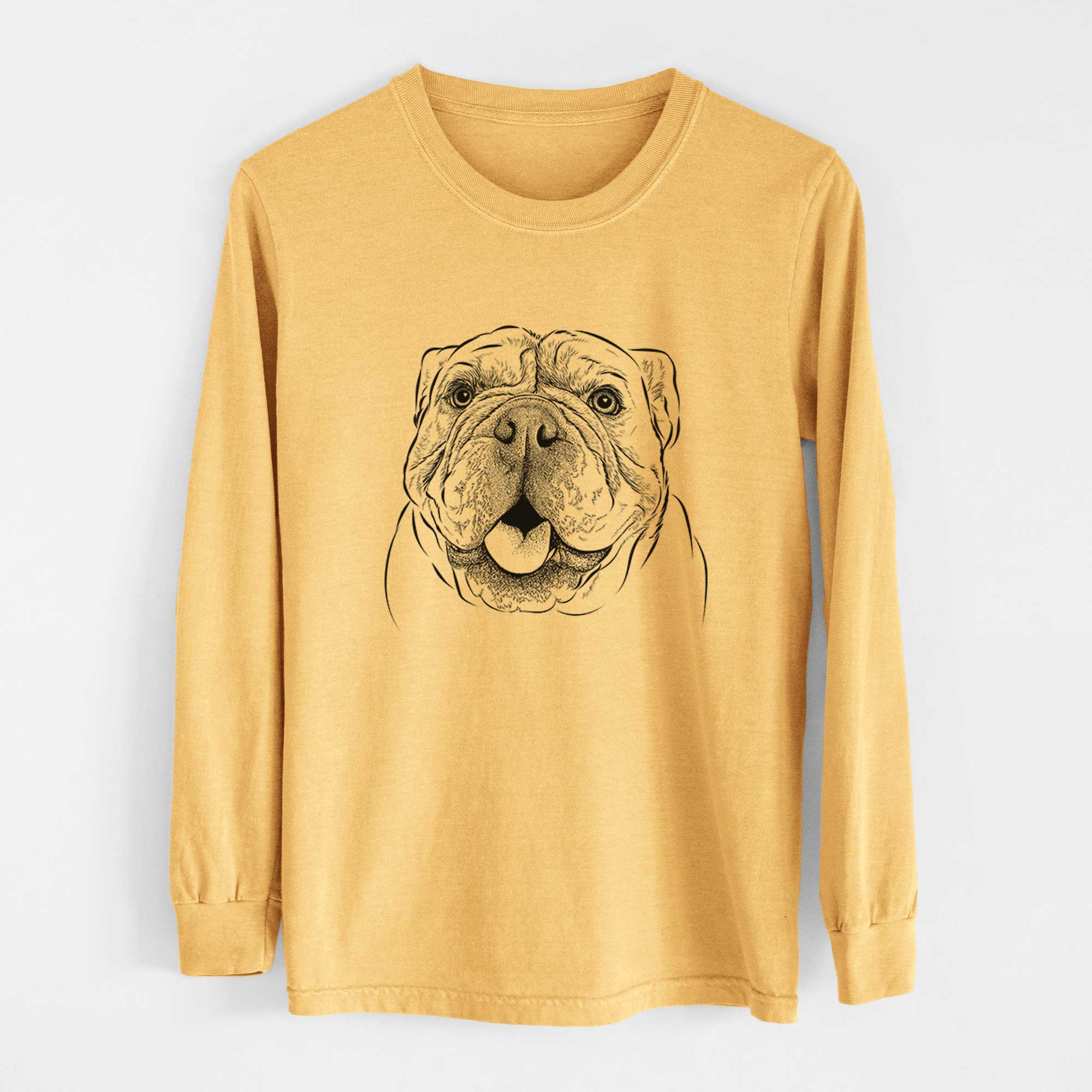 Bare Louie the English Bulldog - Heavyweight 100% Cotton Long Sleeve