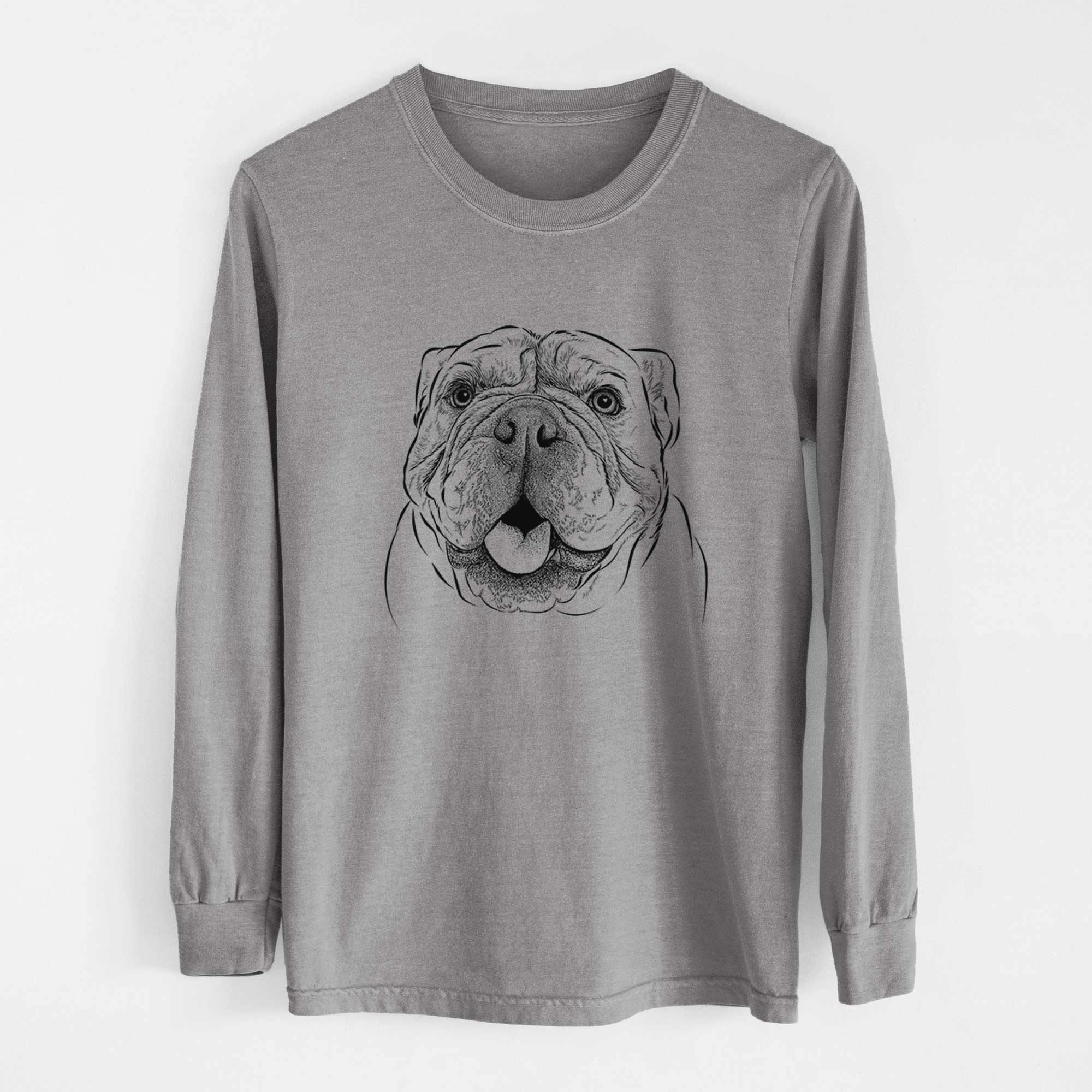 Bare Louie the English Bulldog - Heavyweight 100% Cotton Long Sleeve