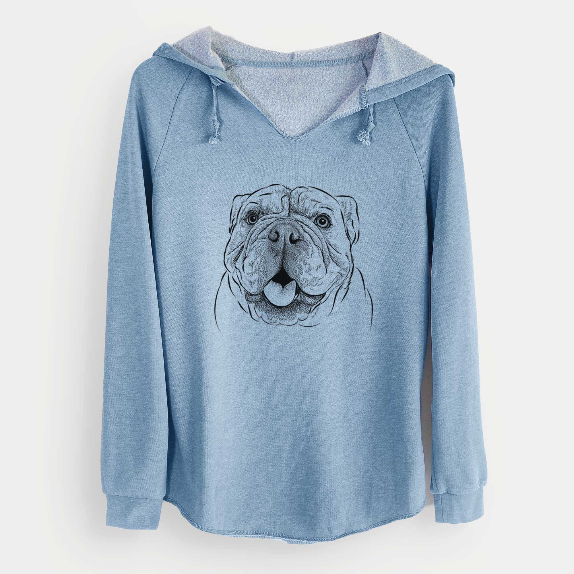 Bare Louie the English Bulldog - Cali Wave Hooded Sweatshirt