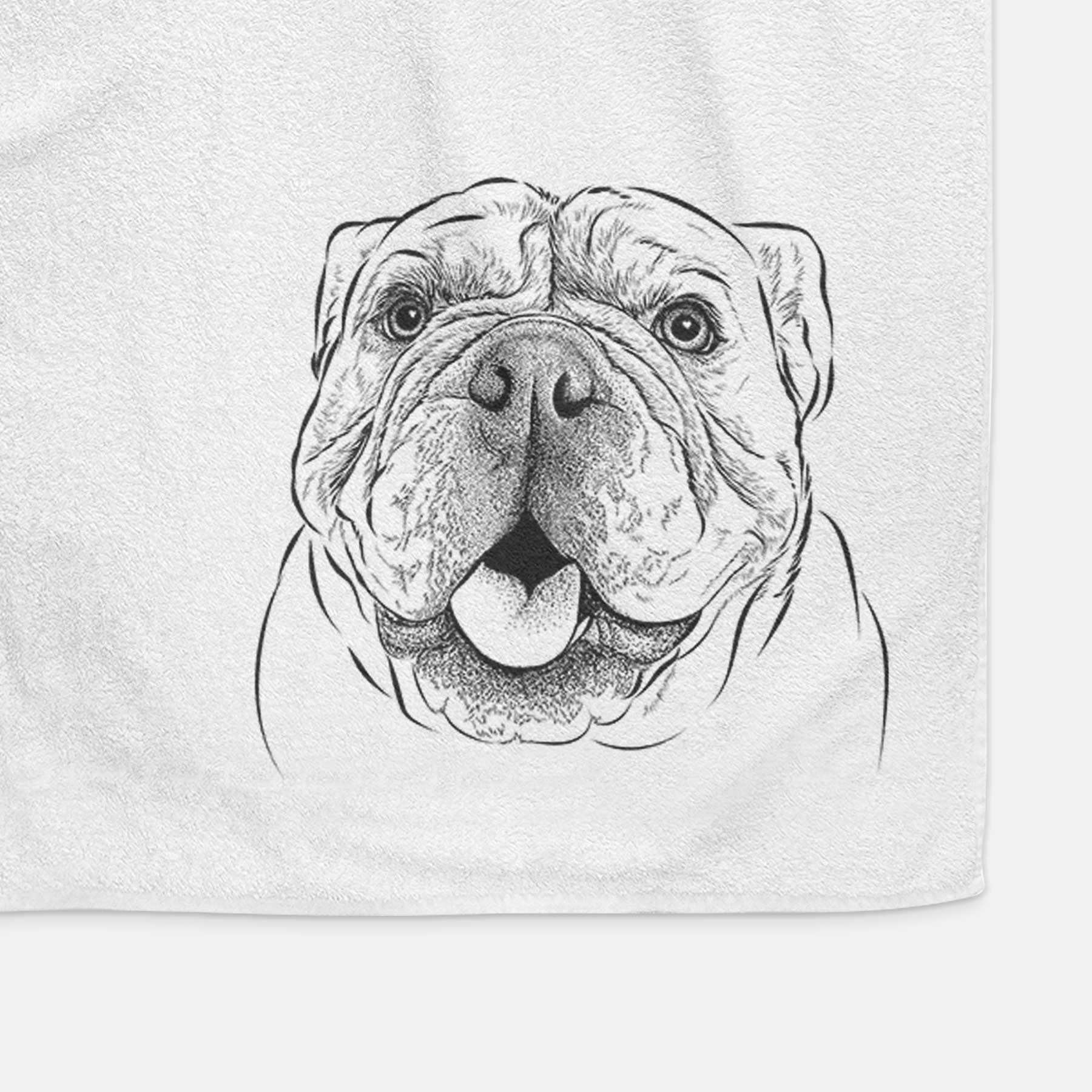 Louie the English Bulldog Decorative Hand Towel