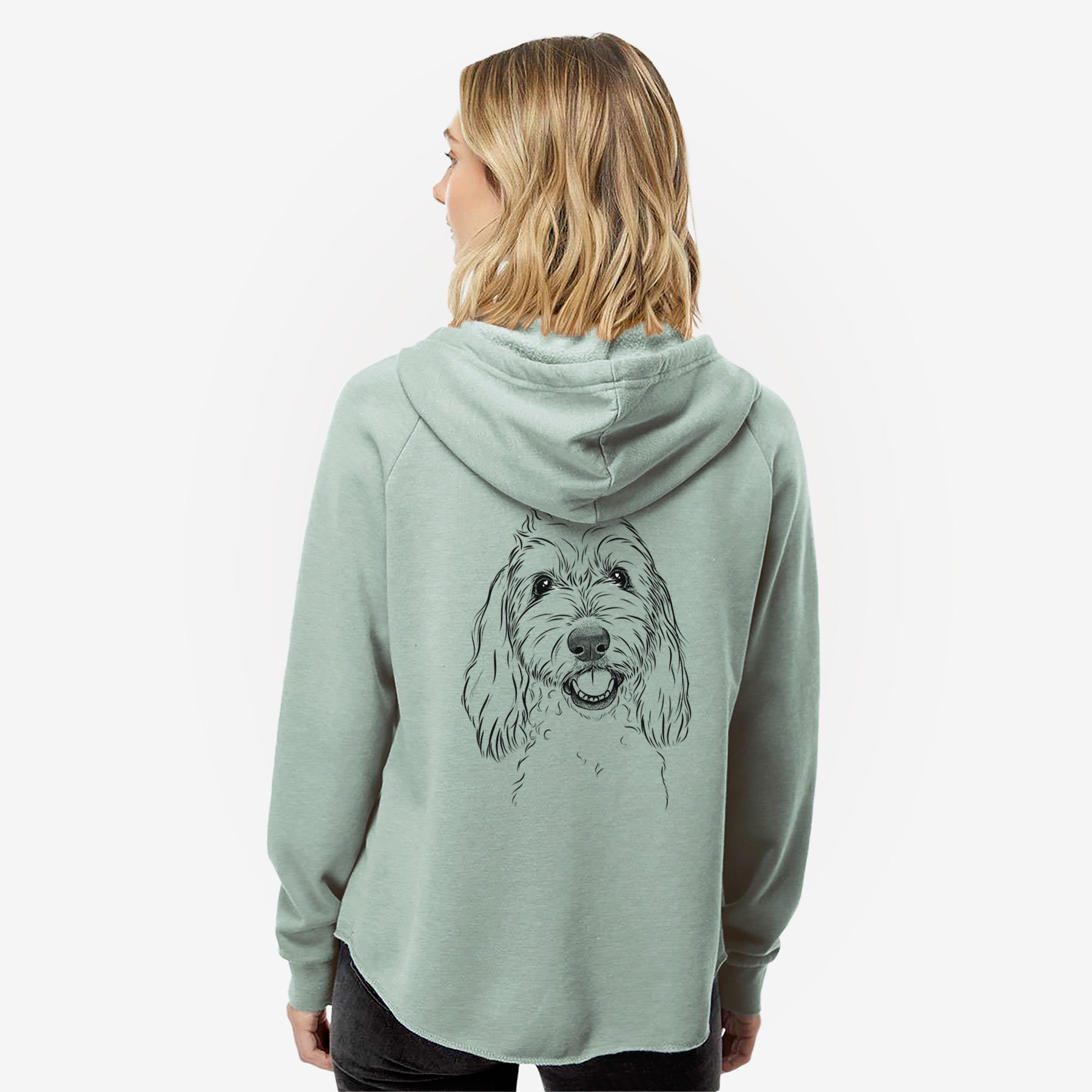 Louie the Coton de Tulear - Women's Cali Wave Zip-Up Sweatshirt