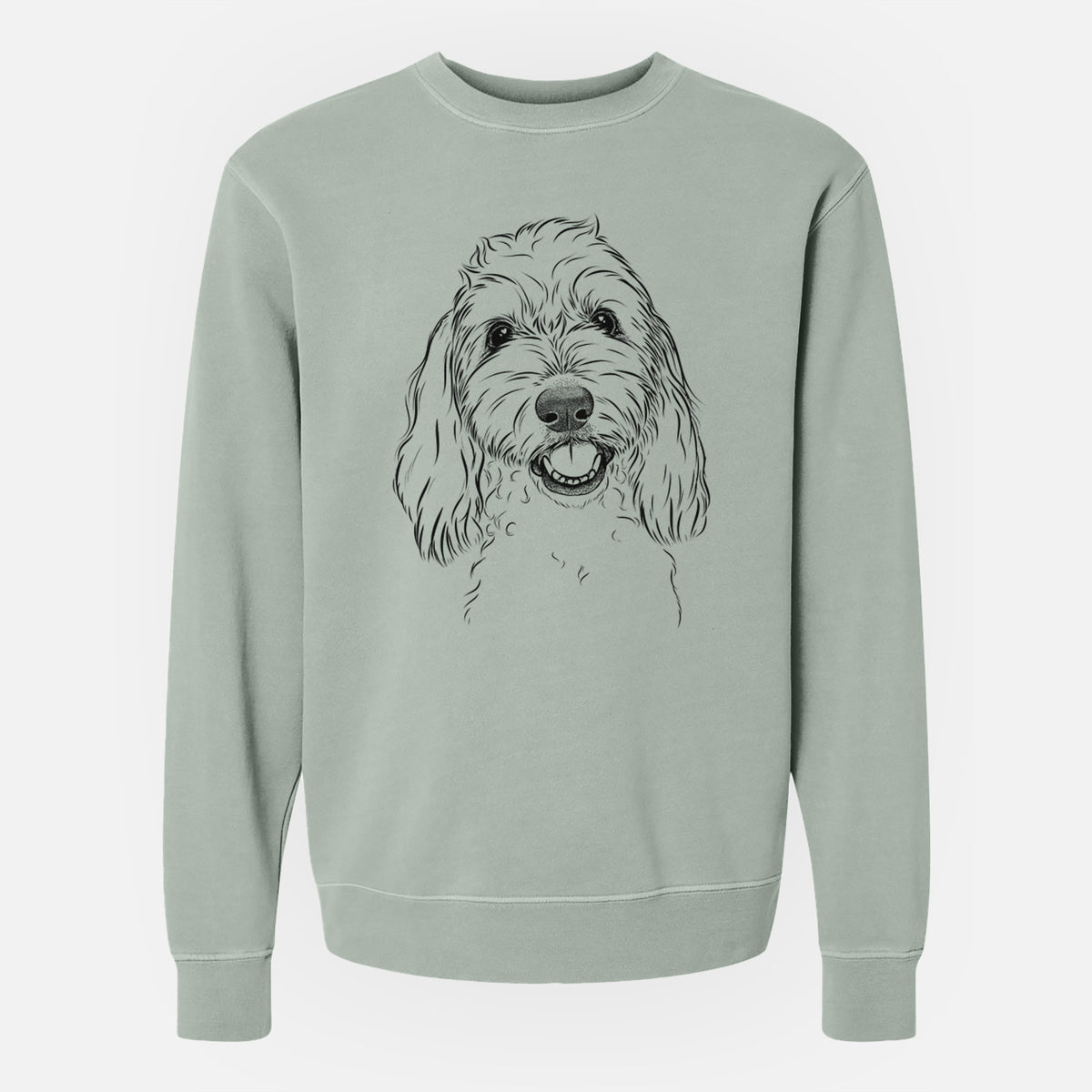 Bare Louie the Coton de Tulear - Unisex Pigment Dyed Crew Sweatshirt