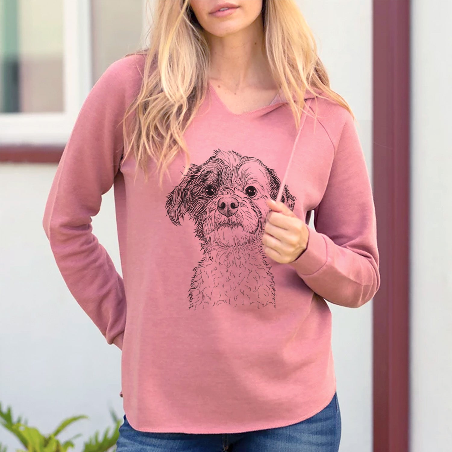 Bare Louise the Havanese - Cali Wave Hooded Sweatshirt