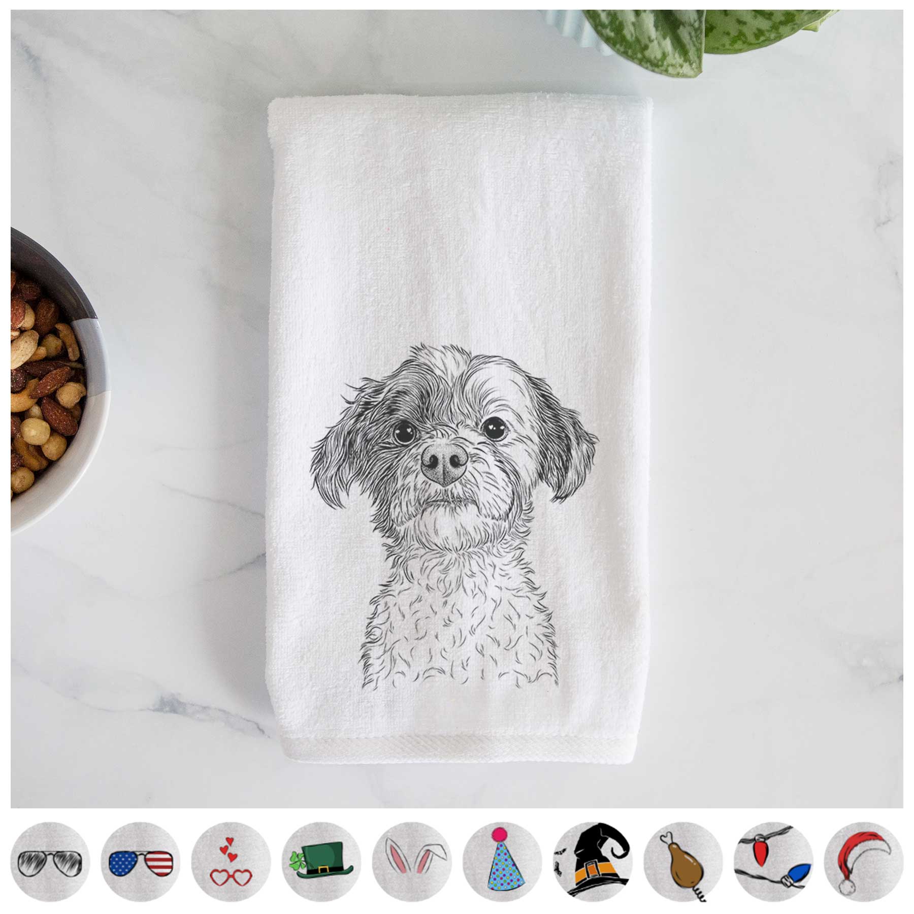 Louise the Havanese Decorative Hand Towel