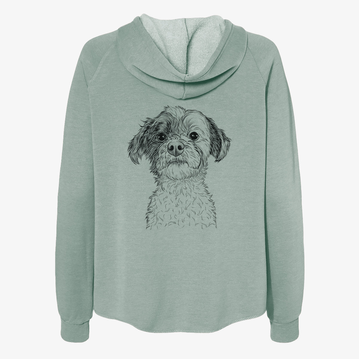 Louise the Havanese - Women's Cali Wave Zip-Up Sweatshirt
