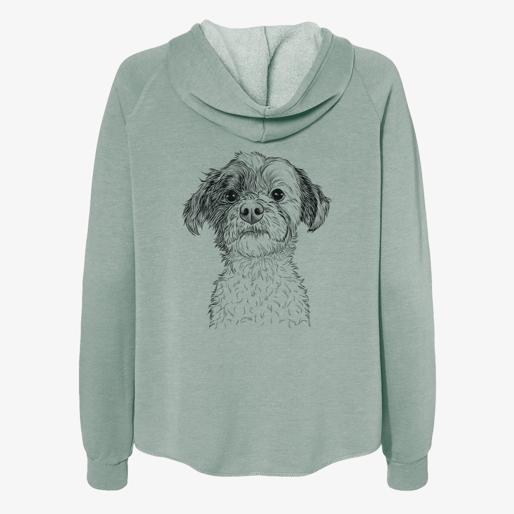 Louise the Havanese - Women's Cali Wave Zip-Up Sweatshirt