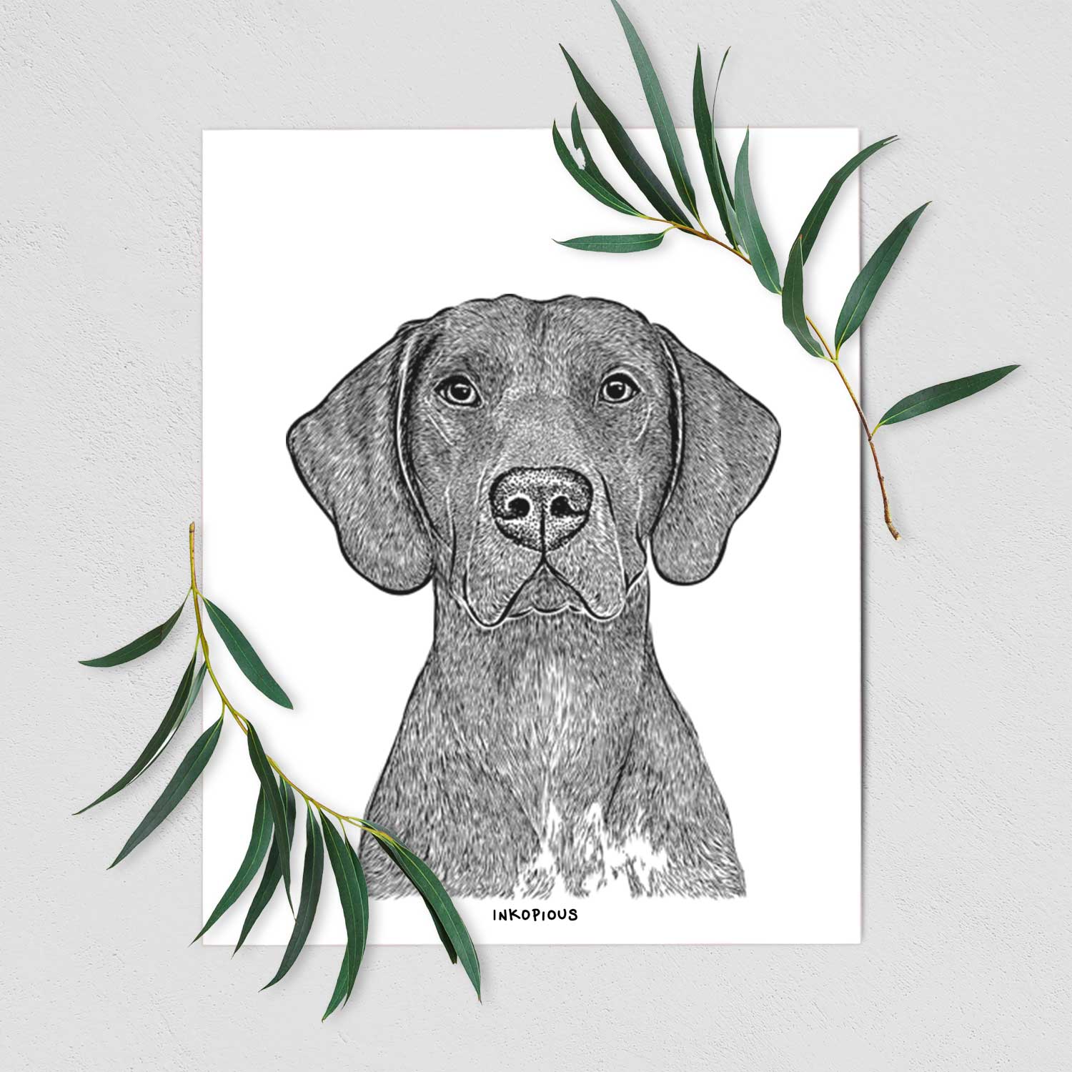 Lucifer the German Shorthaired Pointer Art Print