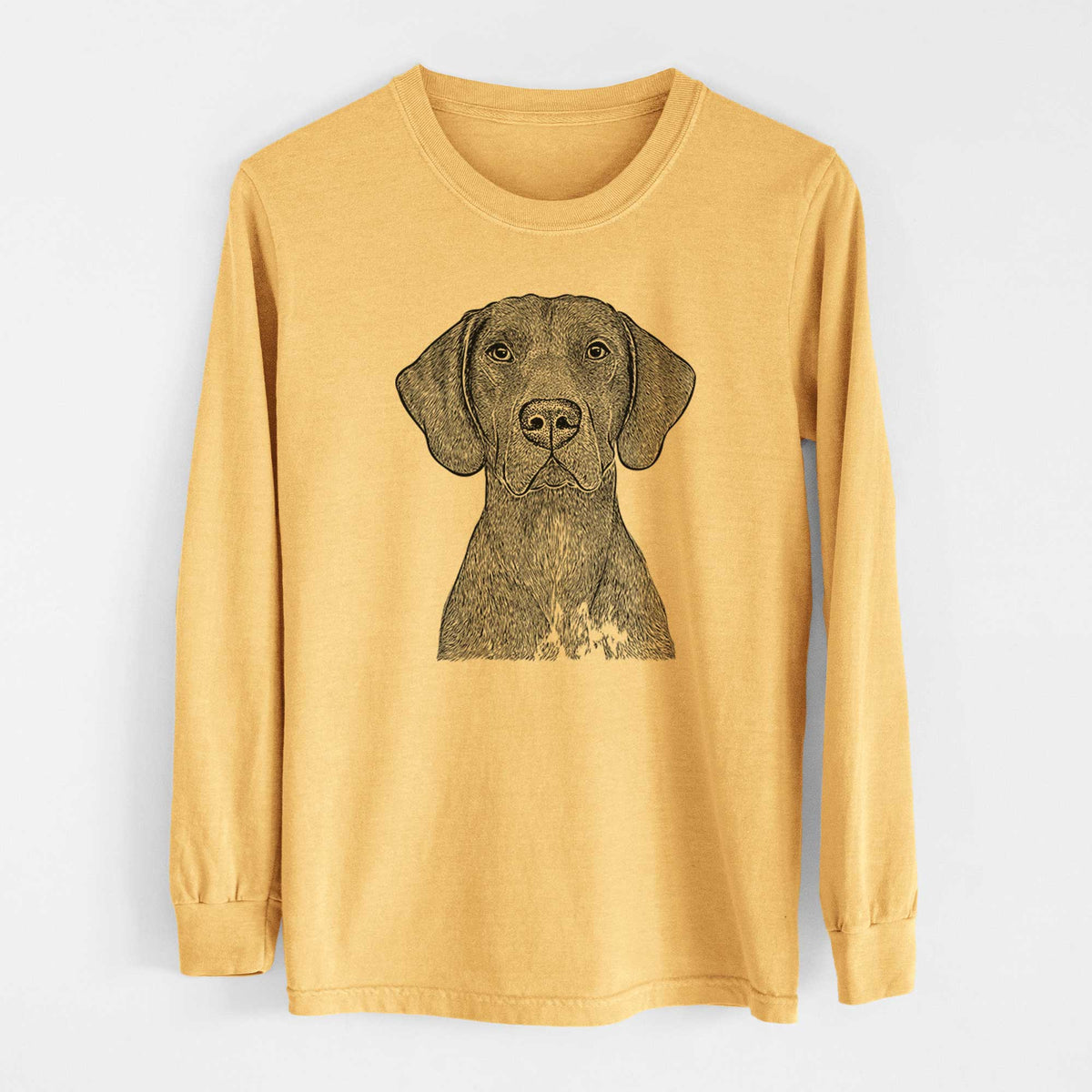 Bare Lucifer the German Shorthaired Pointer - Heavyweight 100% Cotton Long Sleeve